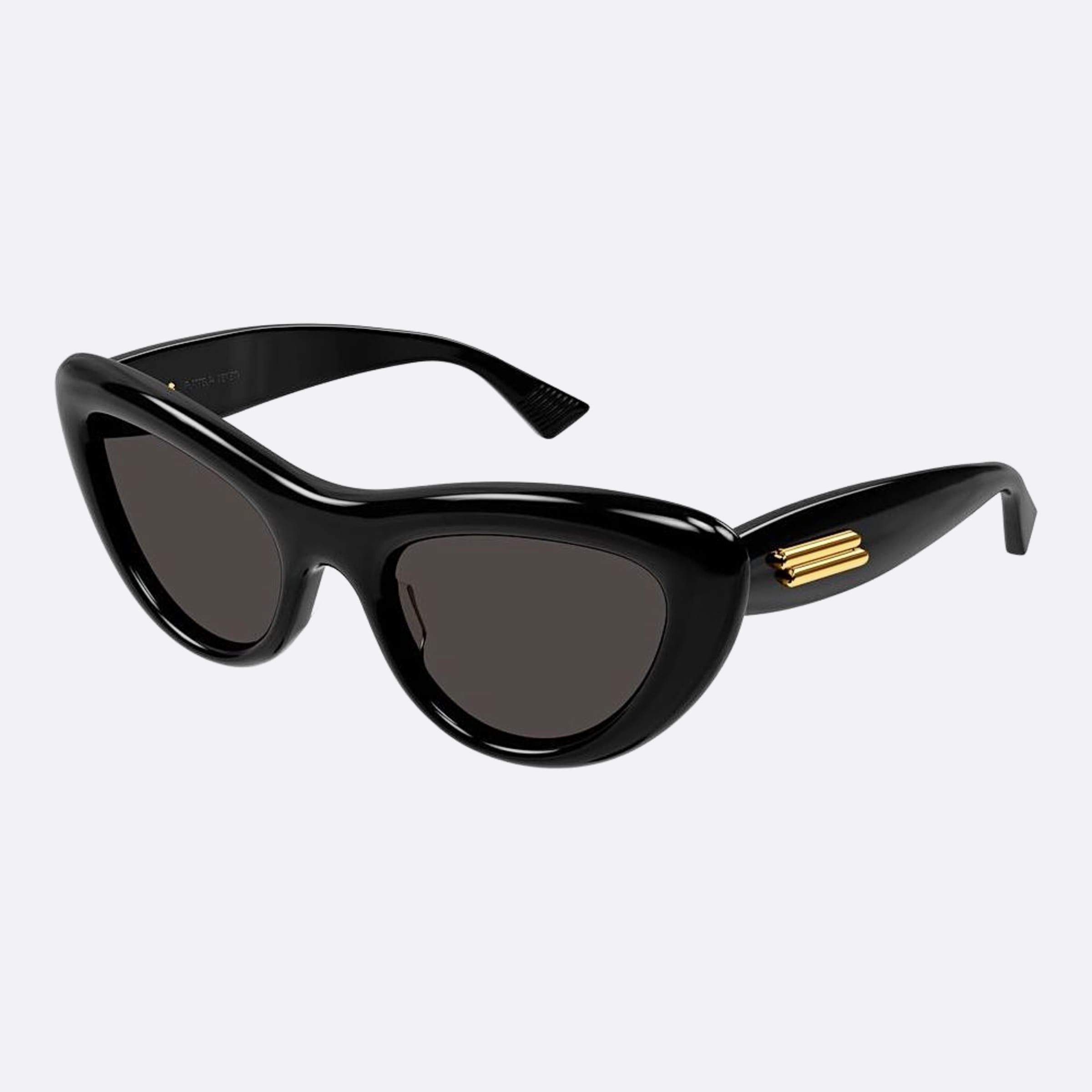 Bottega 53mm Veneta Black Cat Eye Woman Sunglasses - Side View