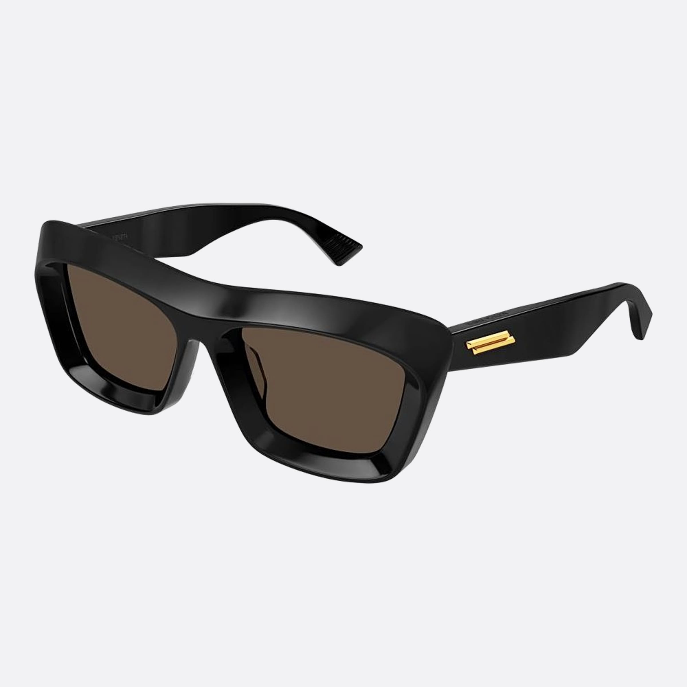 Bottega 53mm Veneta Black Squared Woman Sunglasses - Side View