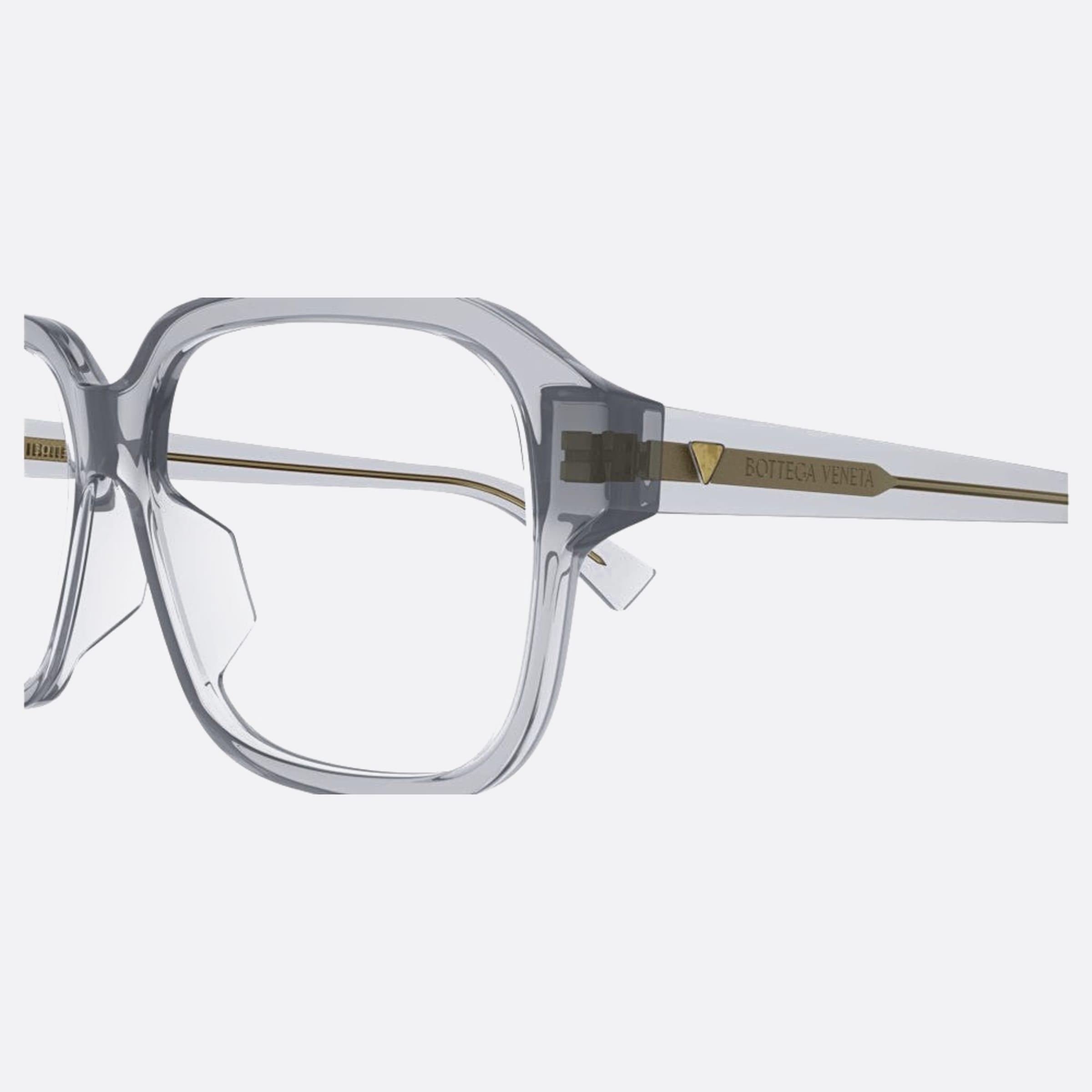 Bottega 57mm Veneta Grey Geometric Woman Eyeglasses - Detail View