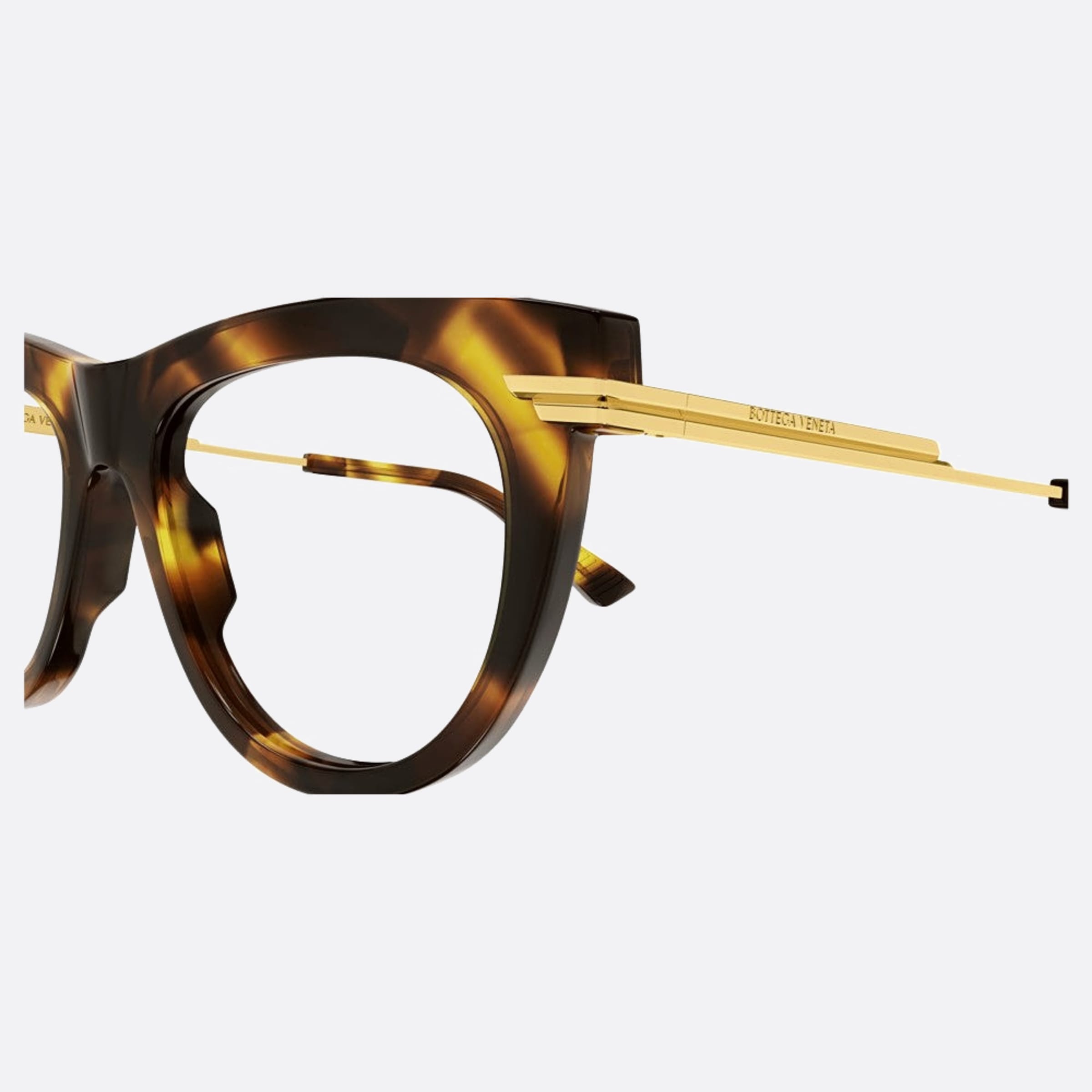 Bottega 51mm Veneta Havana Pantos Woman Eyeglasses - Detail View