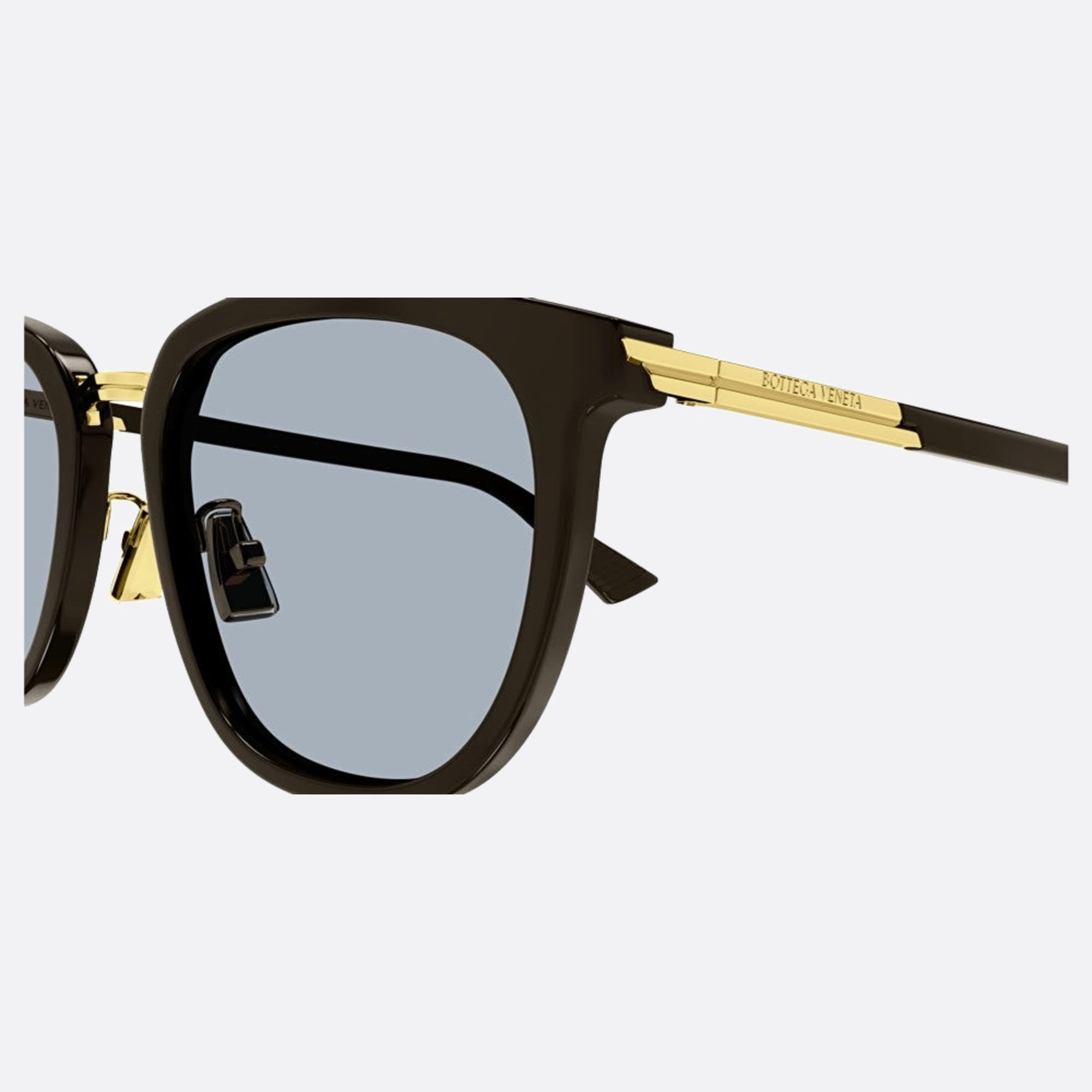 Bottega 55mm Veneta Bv1298sa Brb Brown Round Man Sunglasses - Detail View