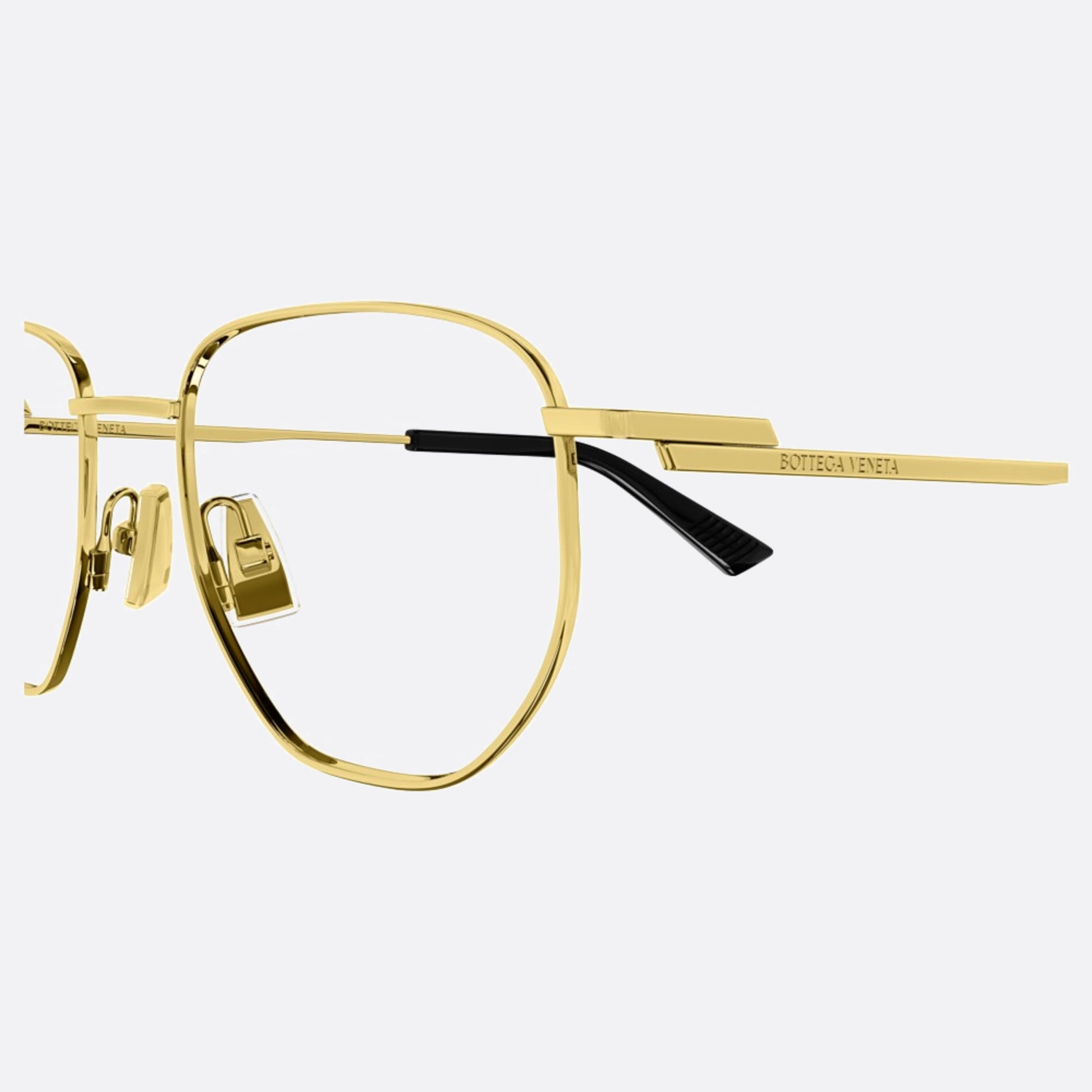 Bottega 50mm Veneta Gold Pantos Unisex Eyeglasses - Detail View