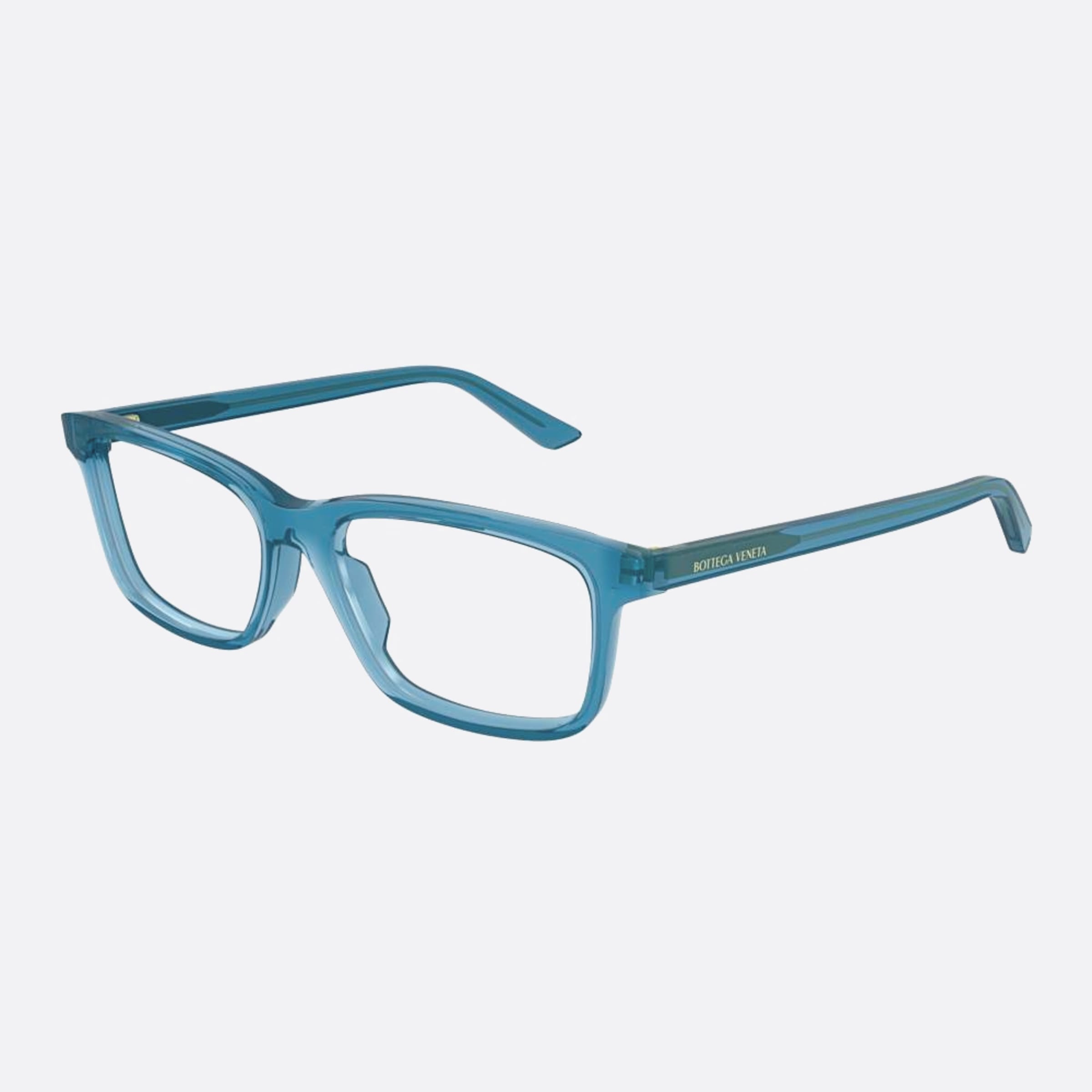 Bottega 55mm Veneta Blue Squared Men Eyeglasses - Side View