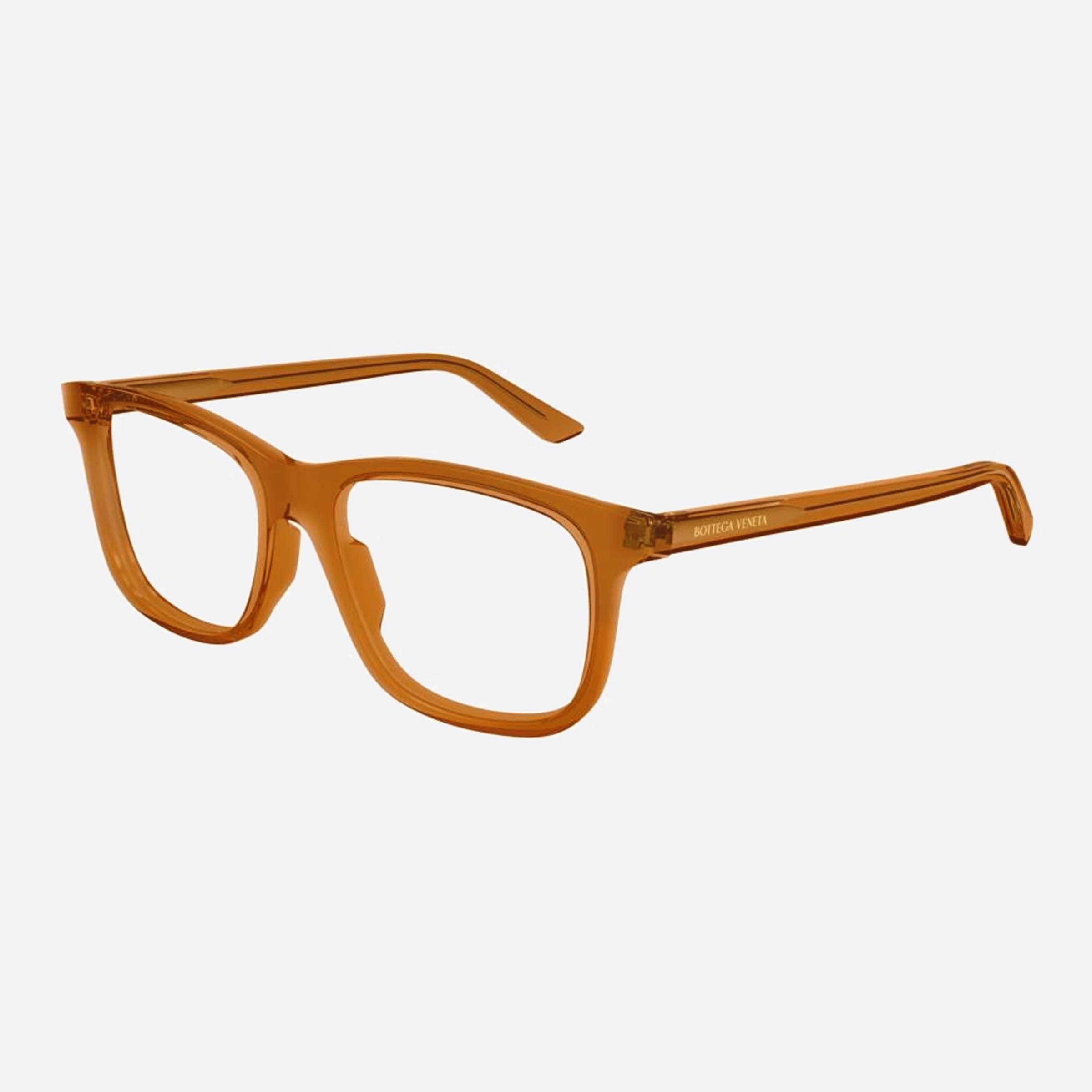 Bottega 54mm Veneta Brown Squared Unisex Eyeglasses - Side View
