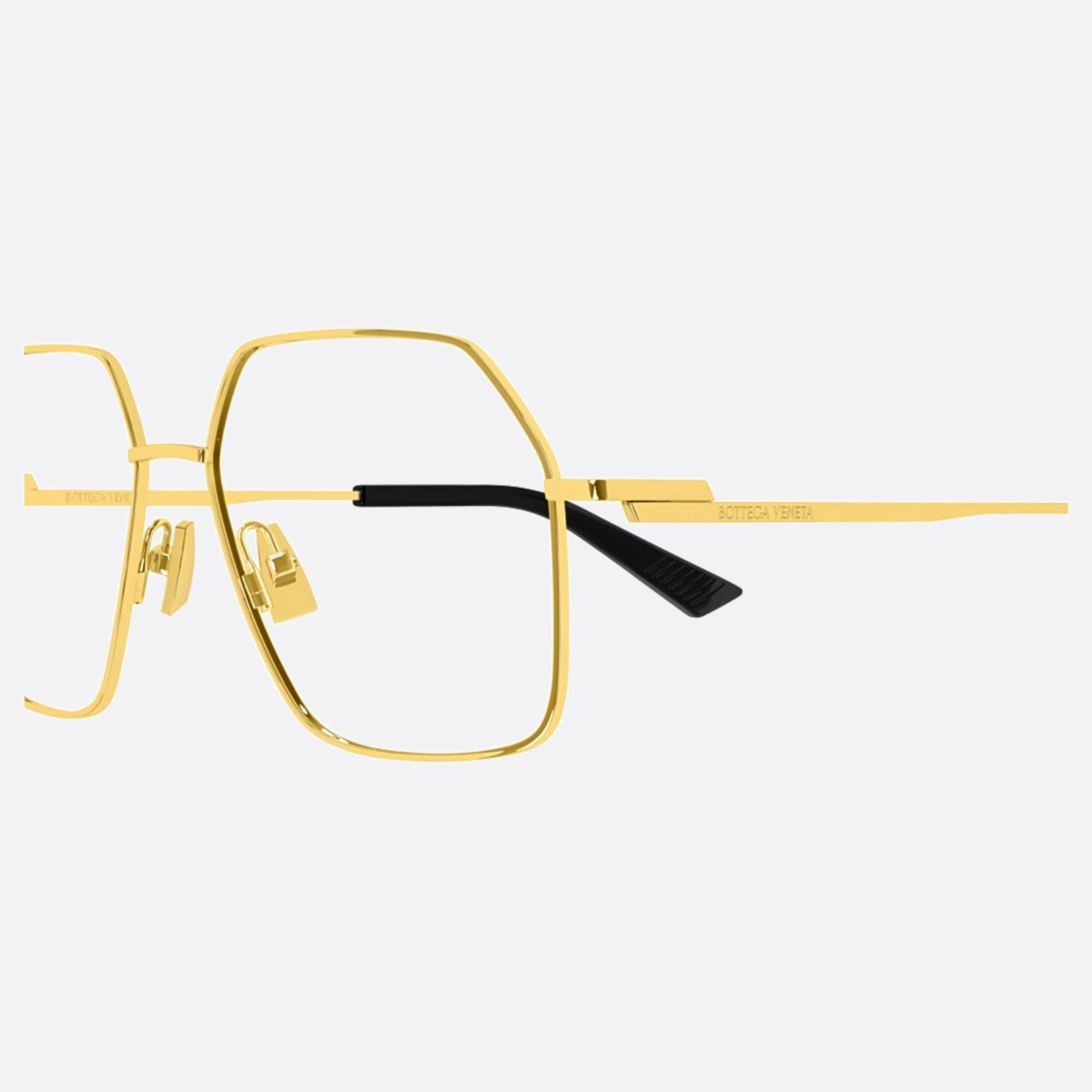 Bottega 55mm Veneta Gdbk Gold Geometric Woman Eyeglasses - Detail View