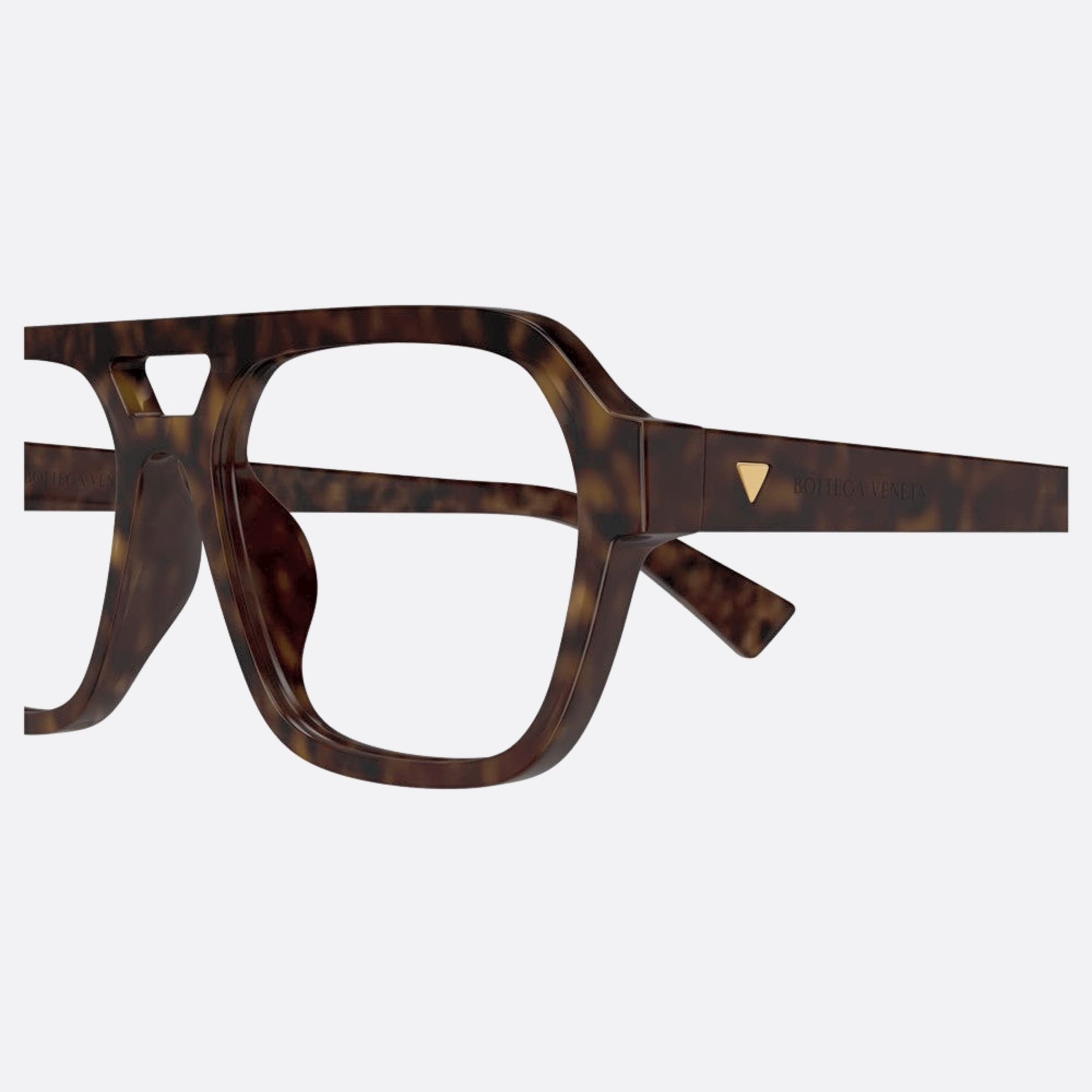 Bottega 55mm Veneta Havana Pilot Men Eyeglasses - Detail View
