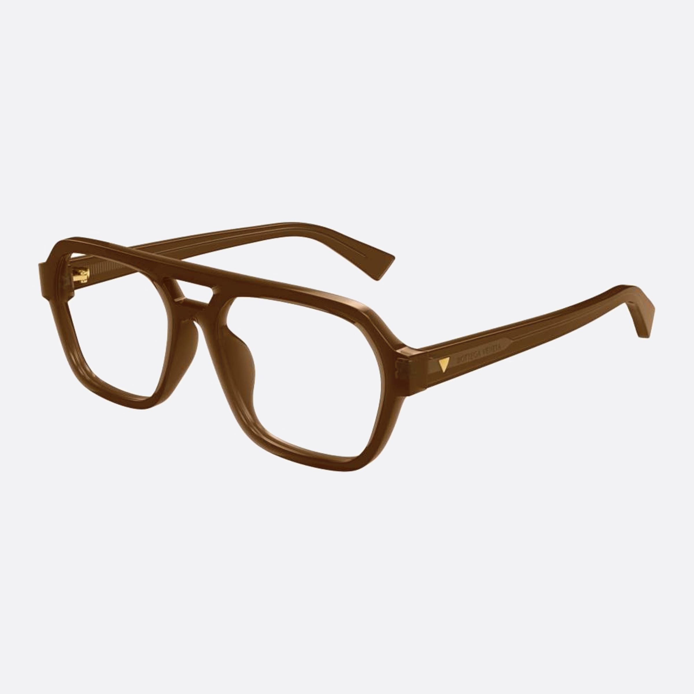 Bottega 55mm Veneta Brown Pilot Men Eyeglasses - Side View