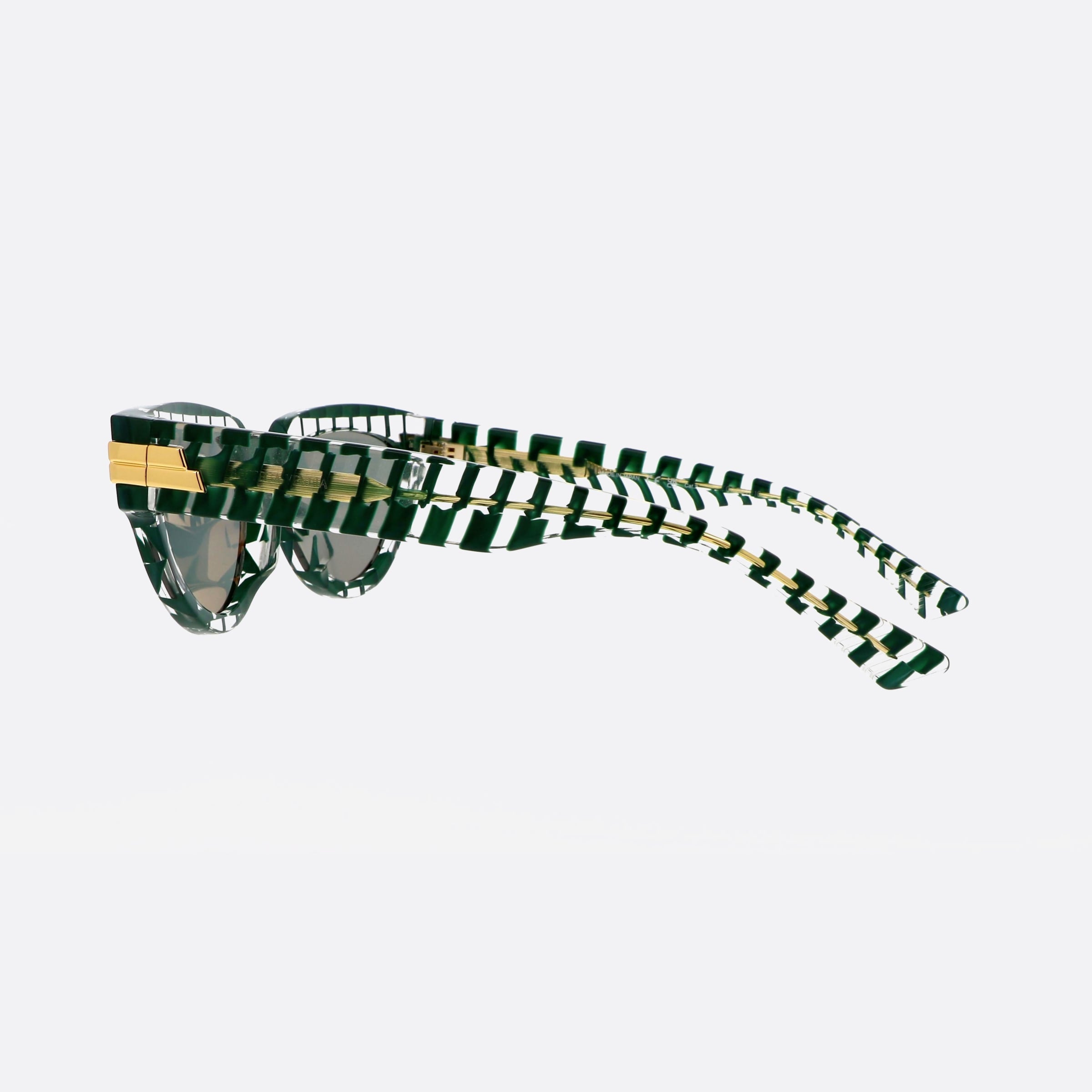 Bottega 55mm Veneta Unapologetic Green Cat Eyes Woman Sunglasses - Detail View