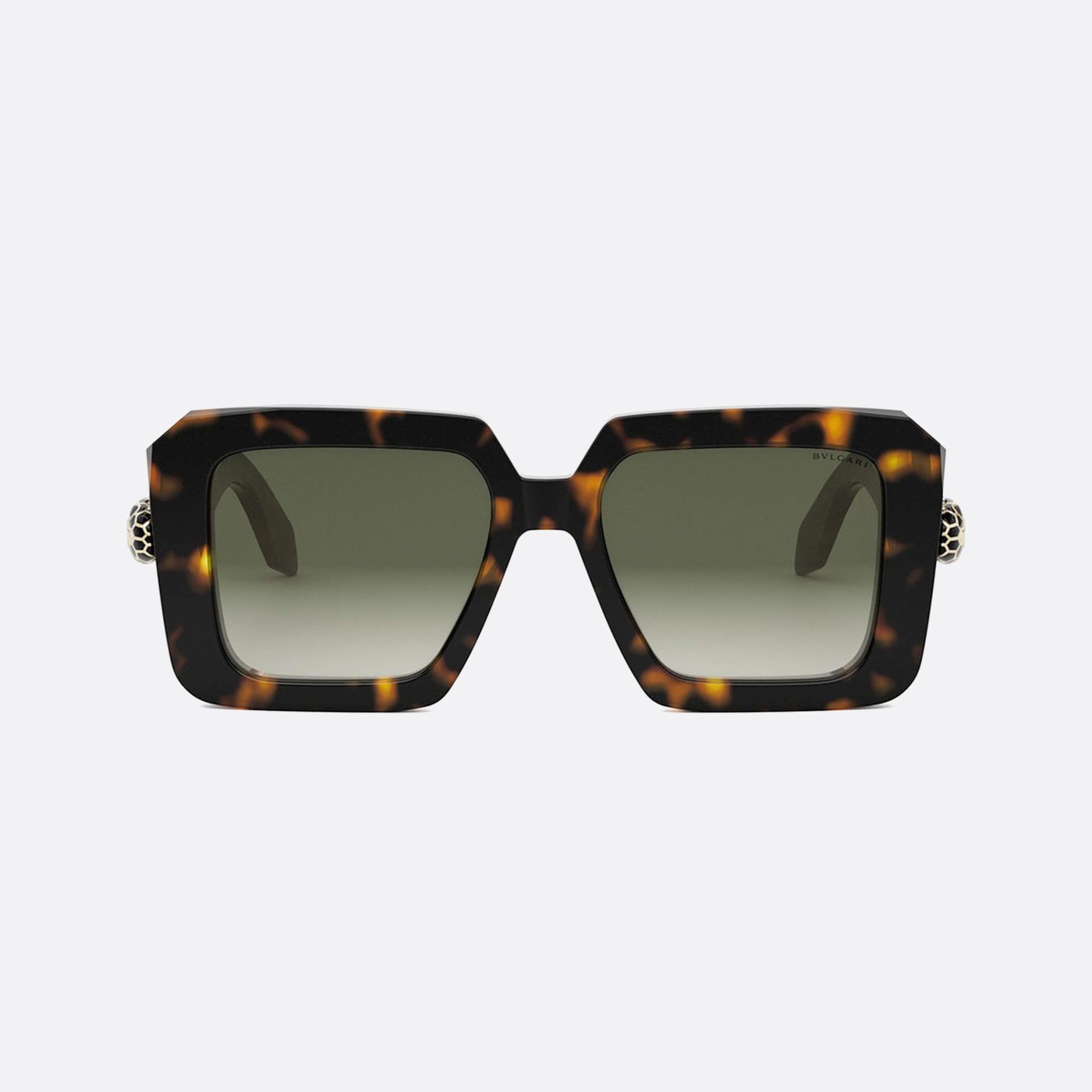 Bulgari 52mm Serpenti Bv40006i 52f Tortoise Square Unisex Sunglasses - Side View