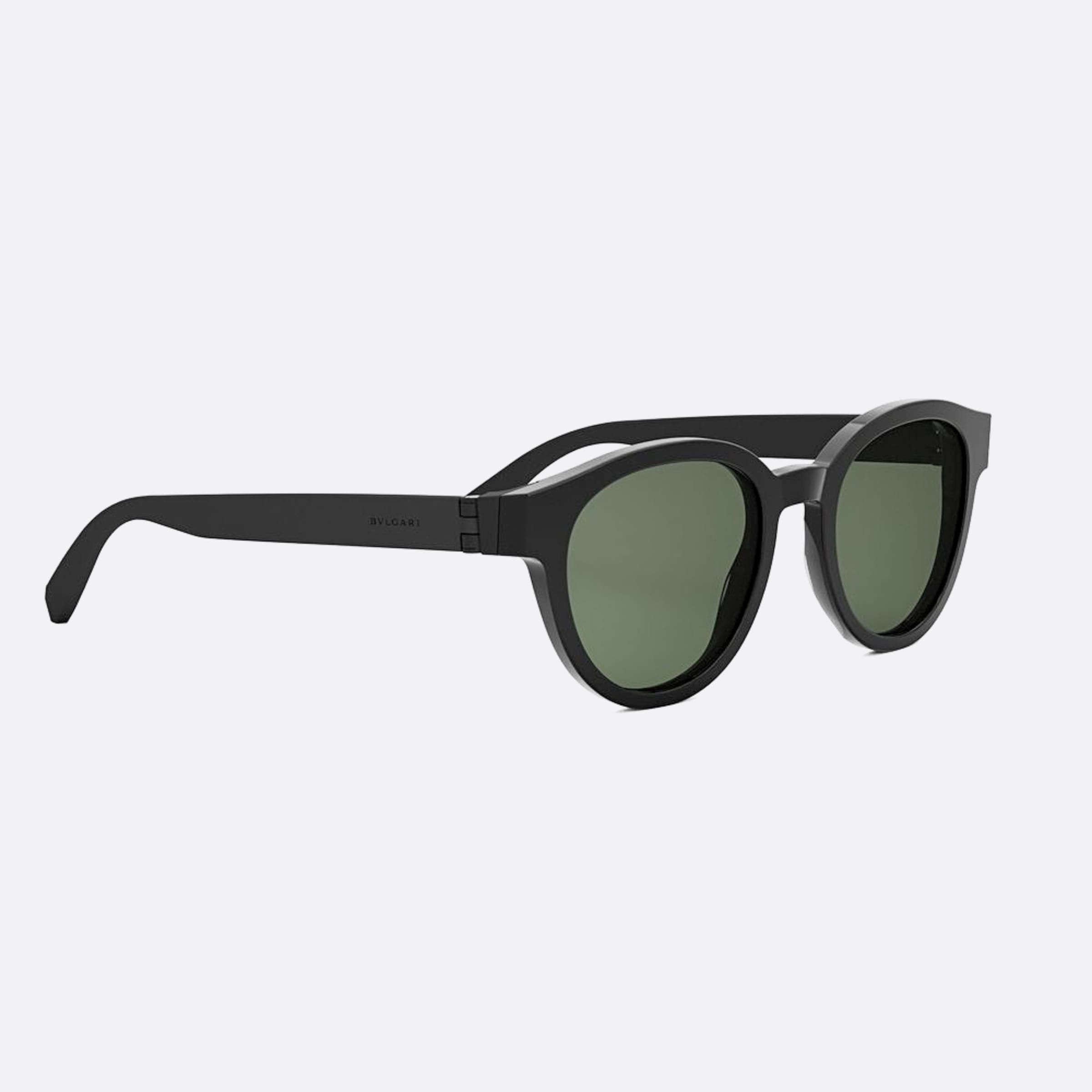 Bvlgari 51mm Aluminium 01n Black Round Men Sunglasses - Additional Angle