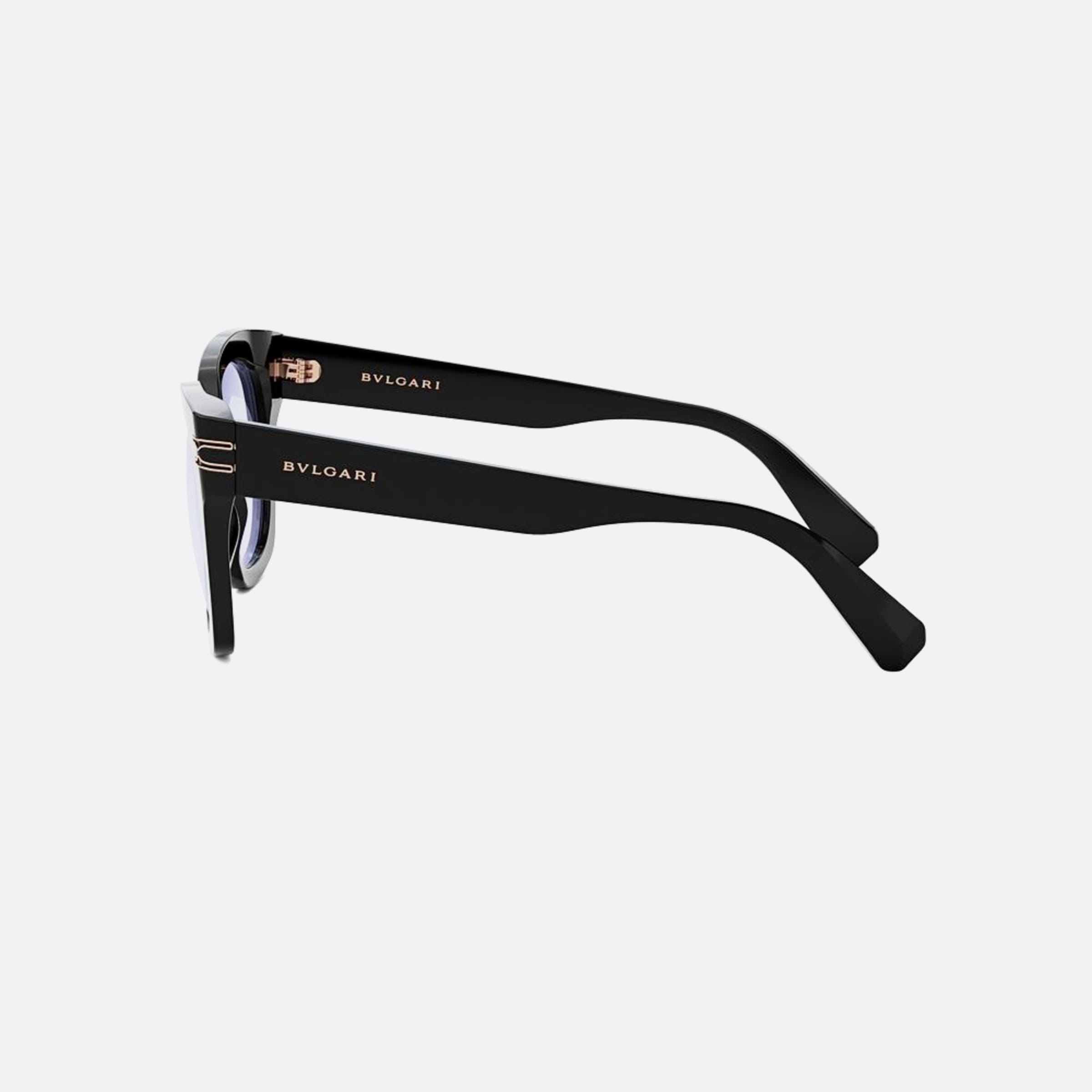 Bvlgari 51mm Zero1 Transparent Geometric Women Eyeglasses - Detail View