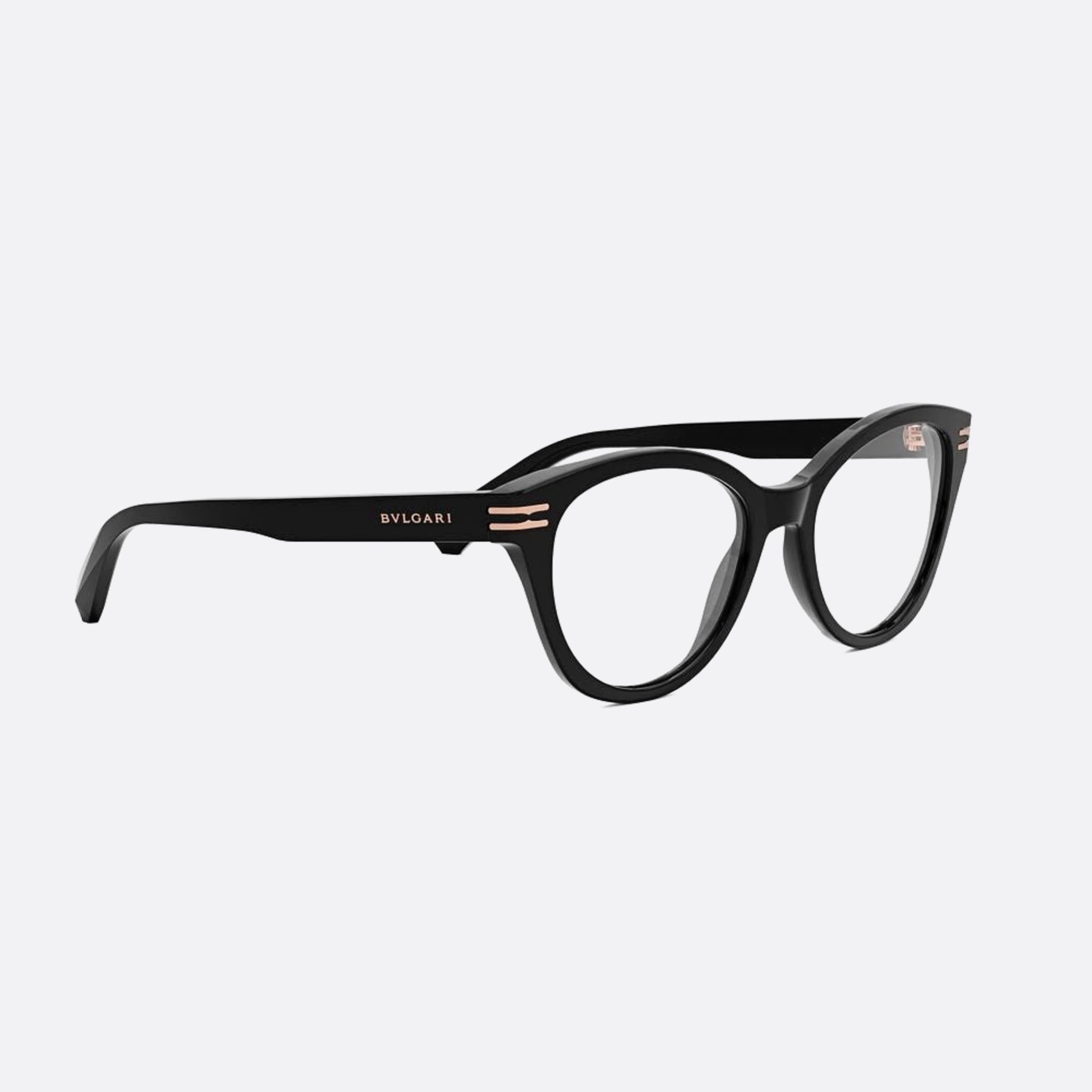 Bvlgari 52mm Zero1 Black Cat Eye Women Eyeglasses - Additional Angle