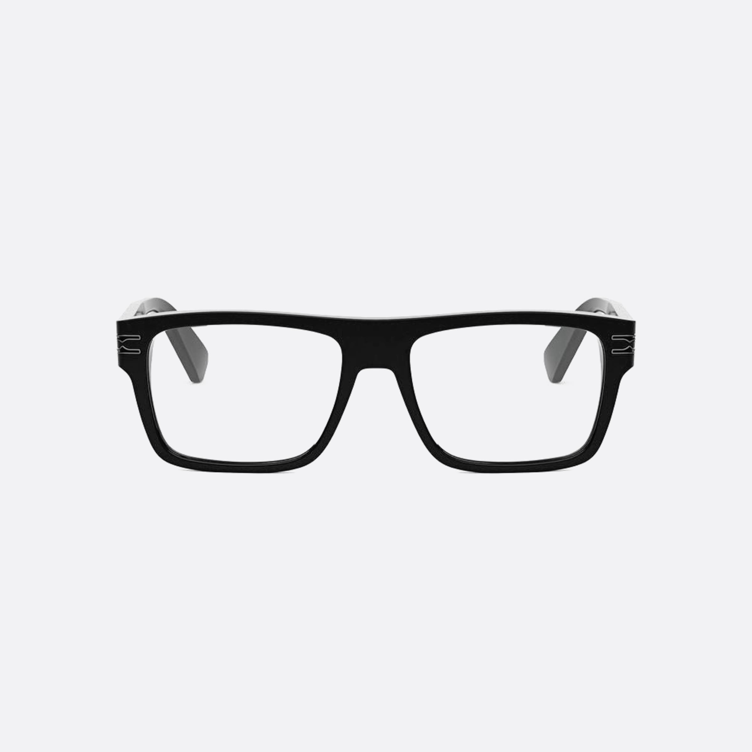 Bvlgari 55mm Zero1 Black Rectangle Men Eyeglasses - Main View