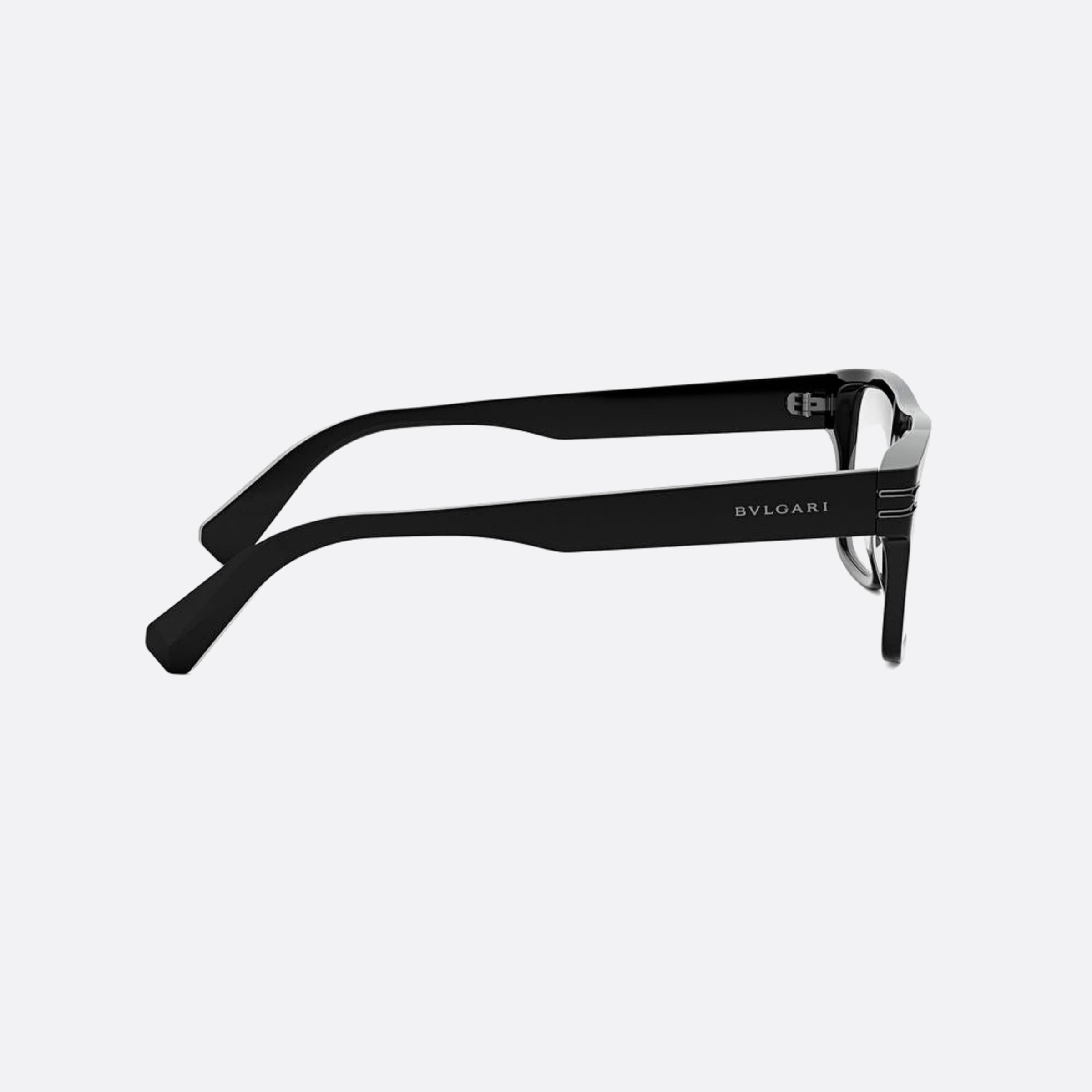 Bvlgari 55mm Zero1 Black Rectangle Men Eyeglasses - Additional Angle