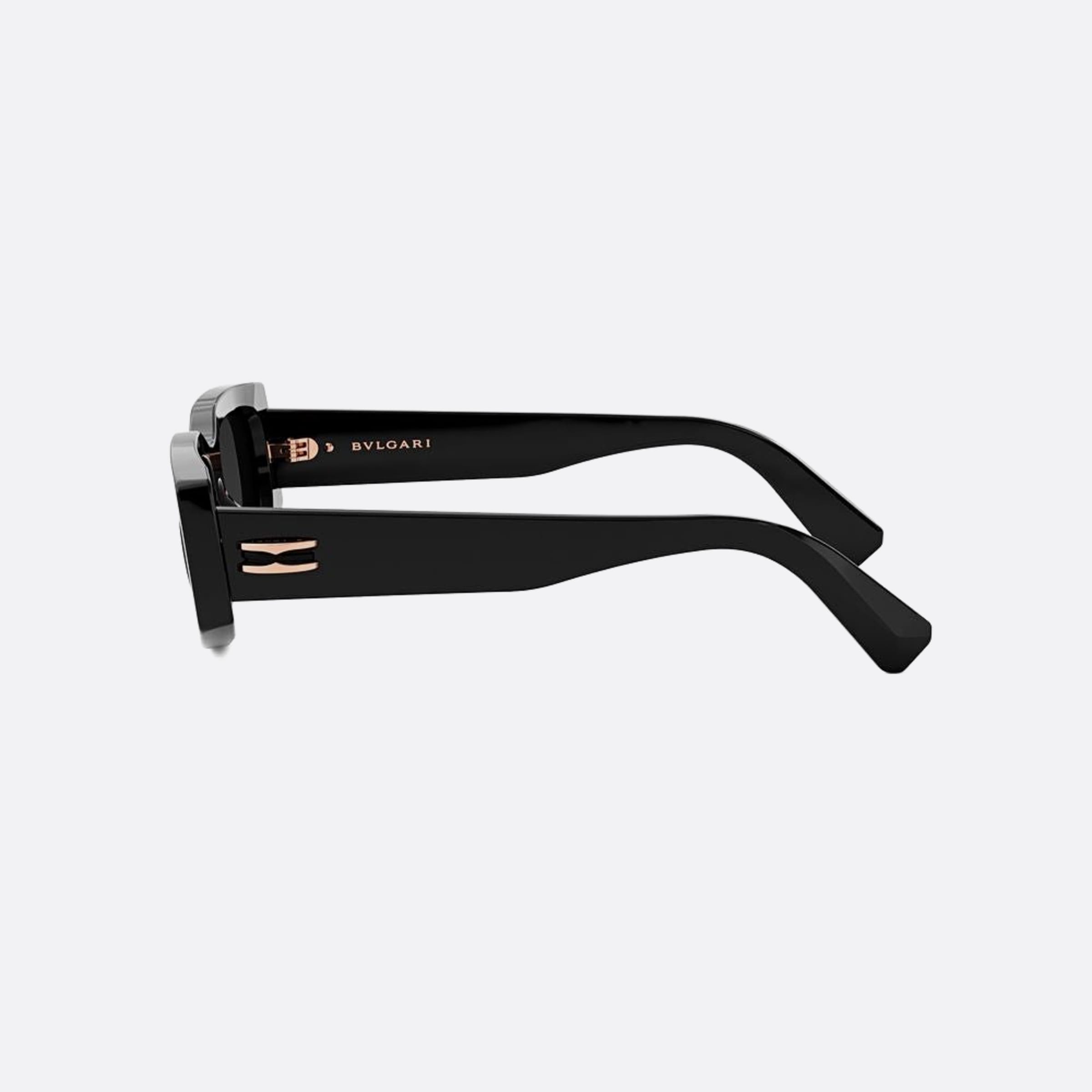 Bvlgari 54mm Zero1 01a Black Rectangle Women Sunglasses - Detail View