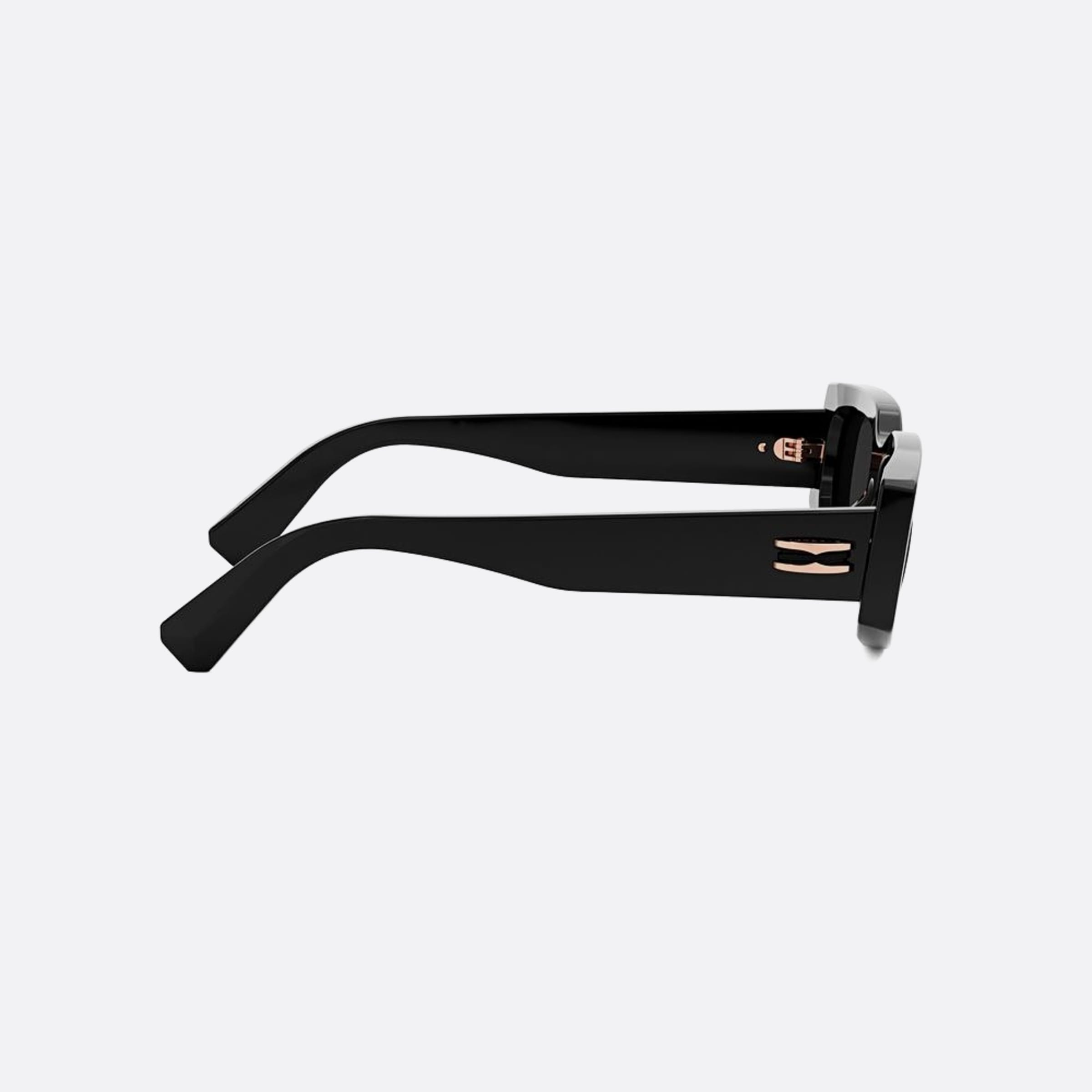 Bvlgari 54mm Zero1 01a Black Rectangle Women Sunglasses - Additional Angle