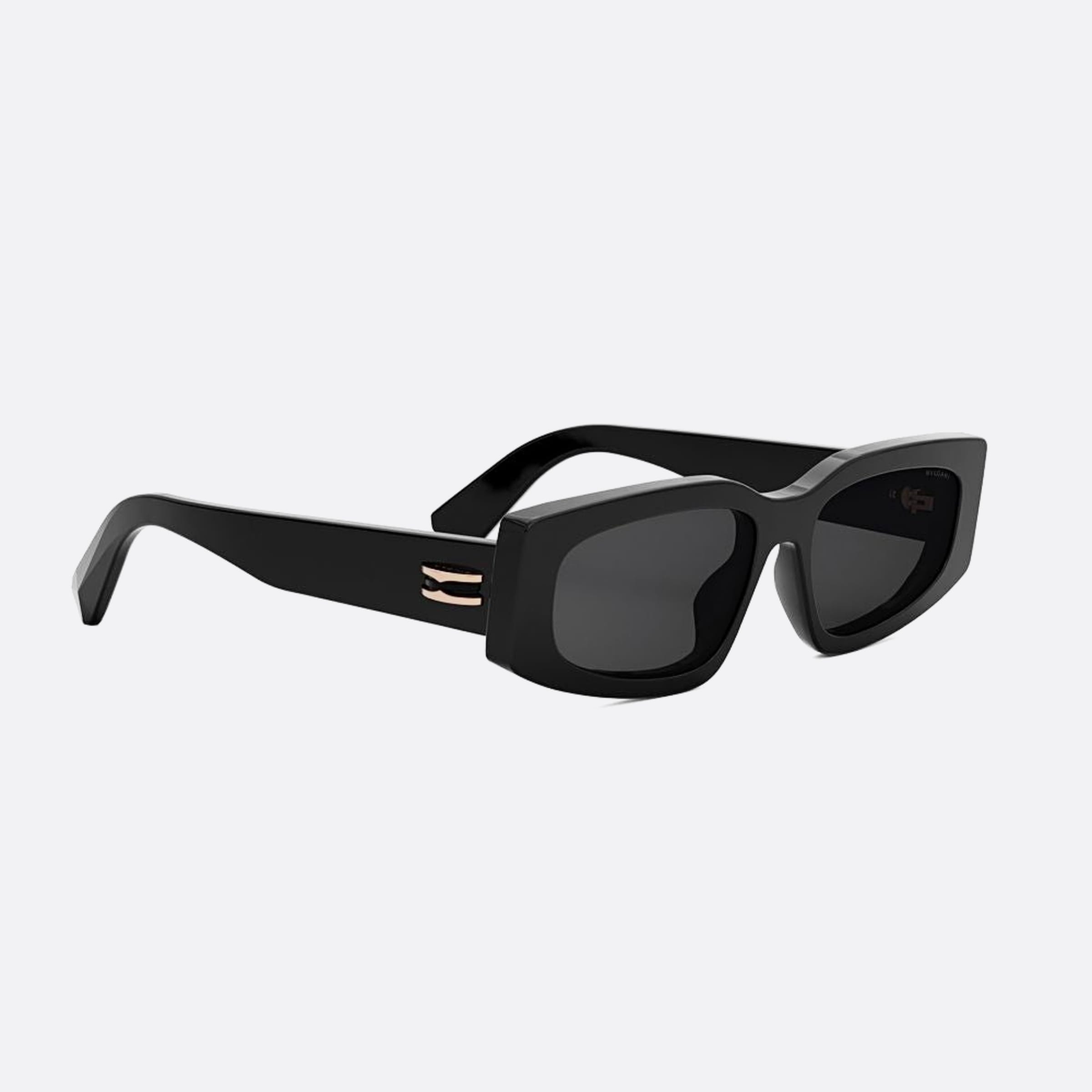 Bvlgari 54mm Zero1 01a Black Rectangle Women Sunglasses - Additional Angle