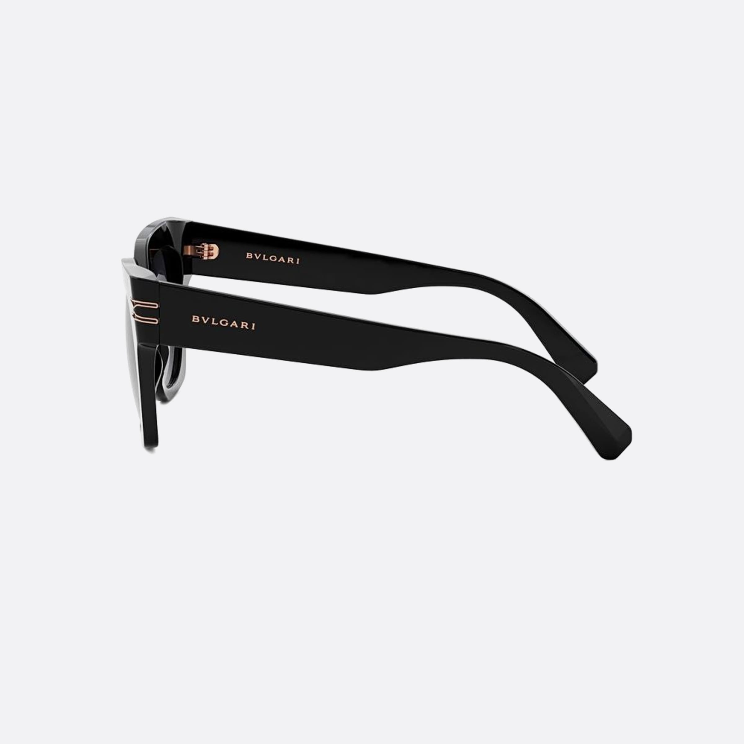 Bvlgari 49mm Zero1 01b Black Geometric Women Sunglasses - Detail View