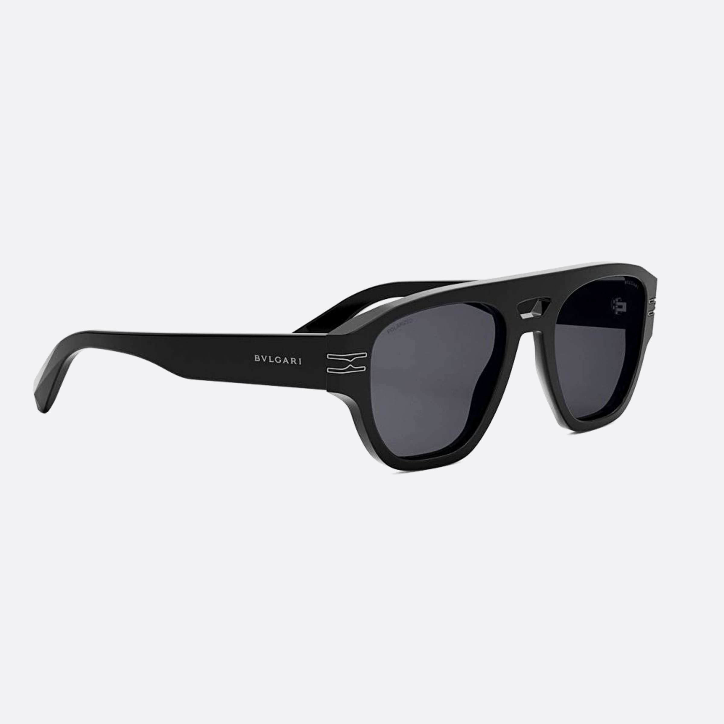 Bvlgari 53mm Zero1 01d Black Pilot Men Sunglasses - Additional Angle
