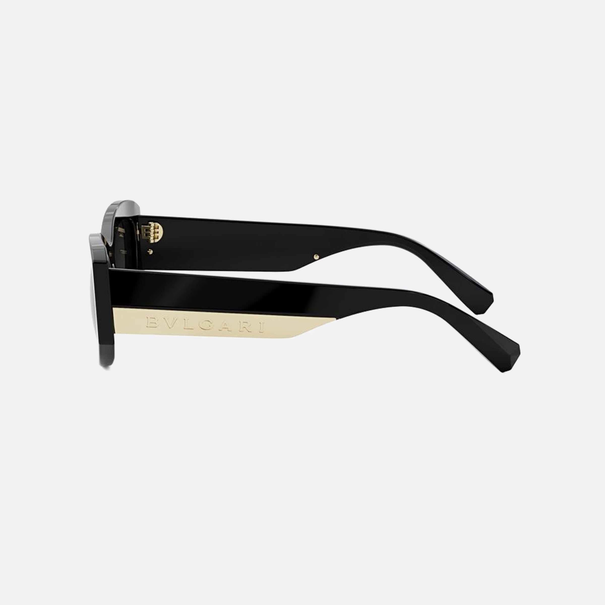 Bvlgari 54mm Bvlgari Roma 01a Black Geometric Women Sunglasses - Detail View
