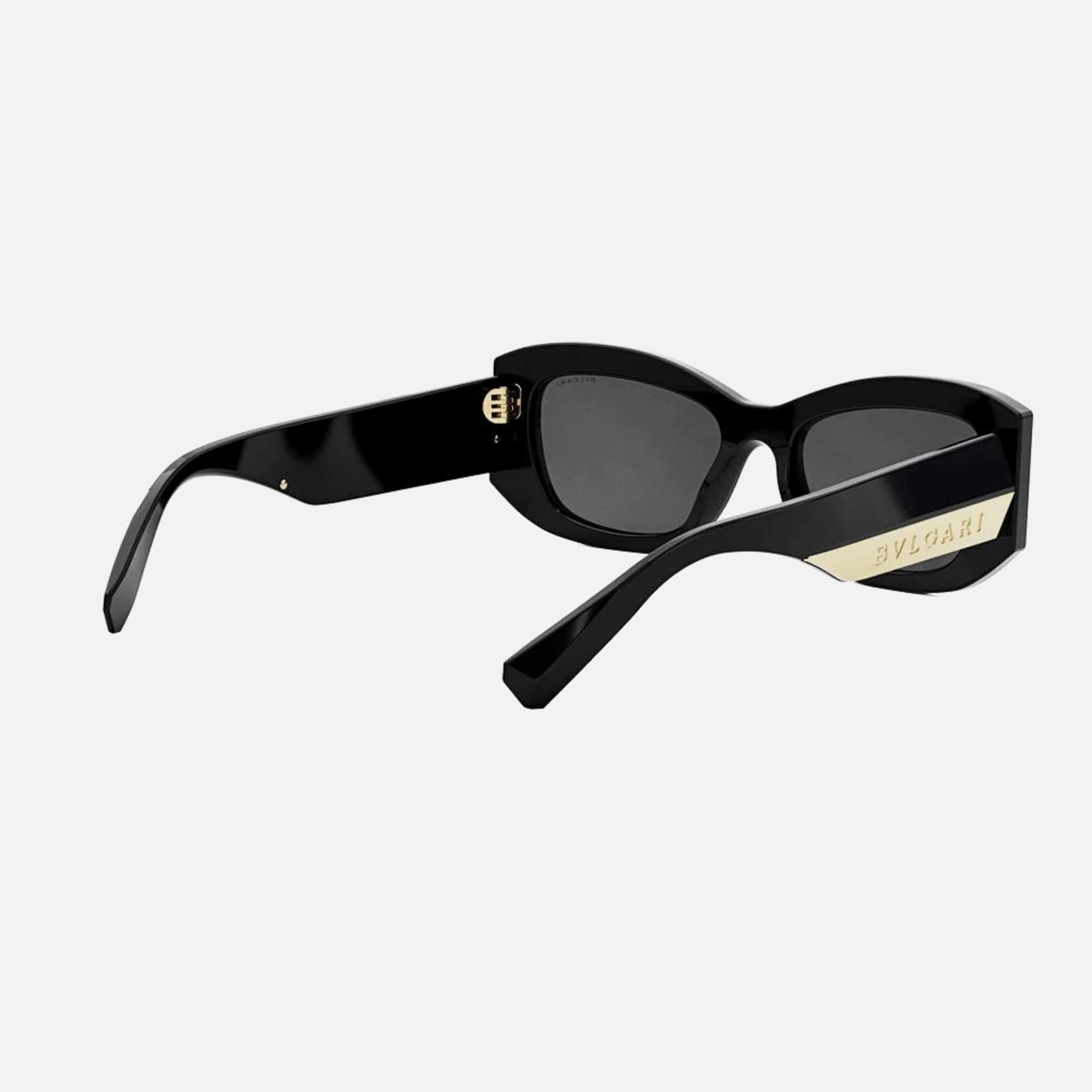 Bvlgari 54mm Bvlgari Roma 01a Black Geometric Women Sunglasses - Additional Angle