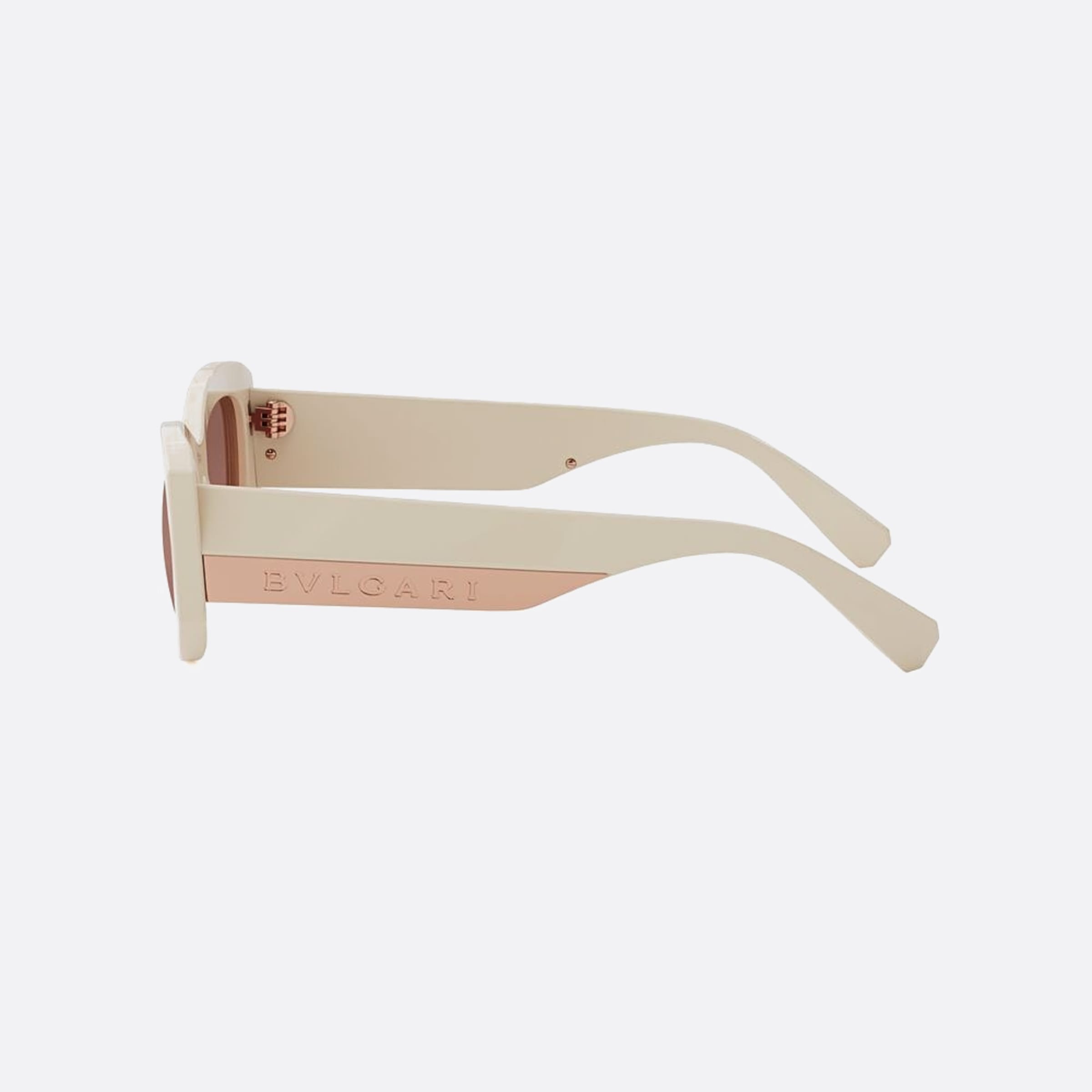 Bvlgari 54mm Bvlgari Roma 25e White Geometric Women Sunglasses - Detail View