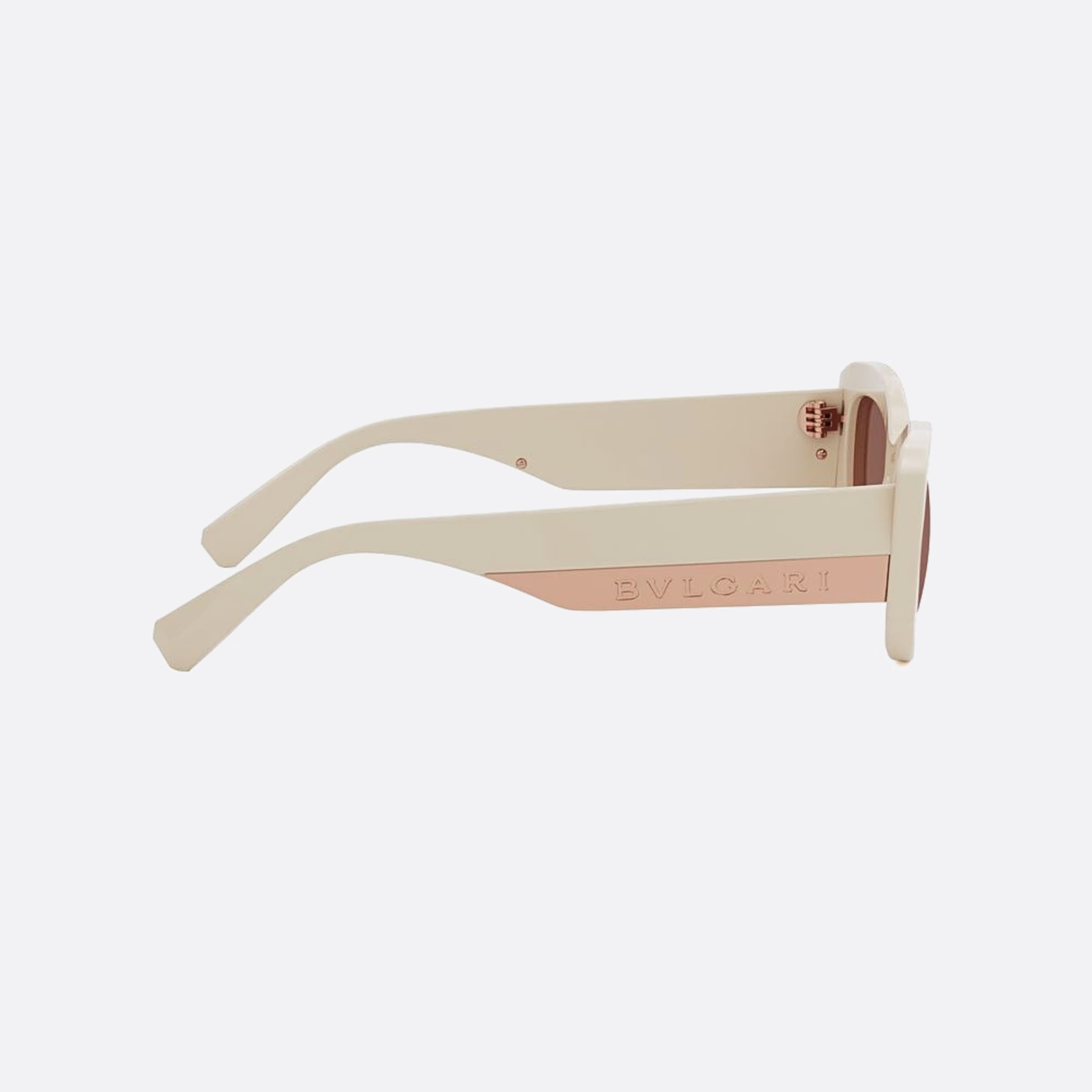 Bvlgari 54mm Bvlgari Roma 25e White Geometric Women Sunglasses - Additional Angle