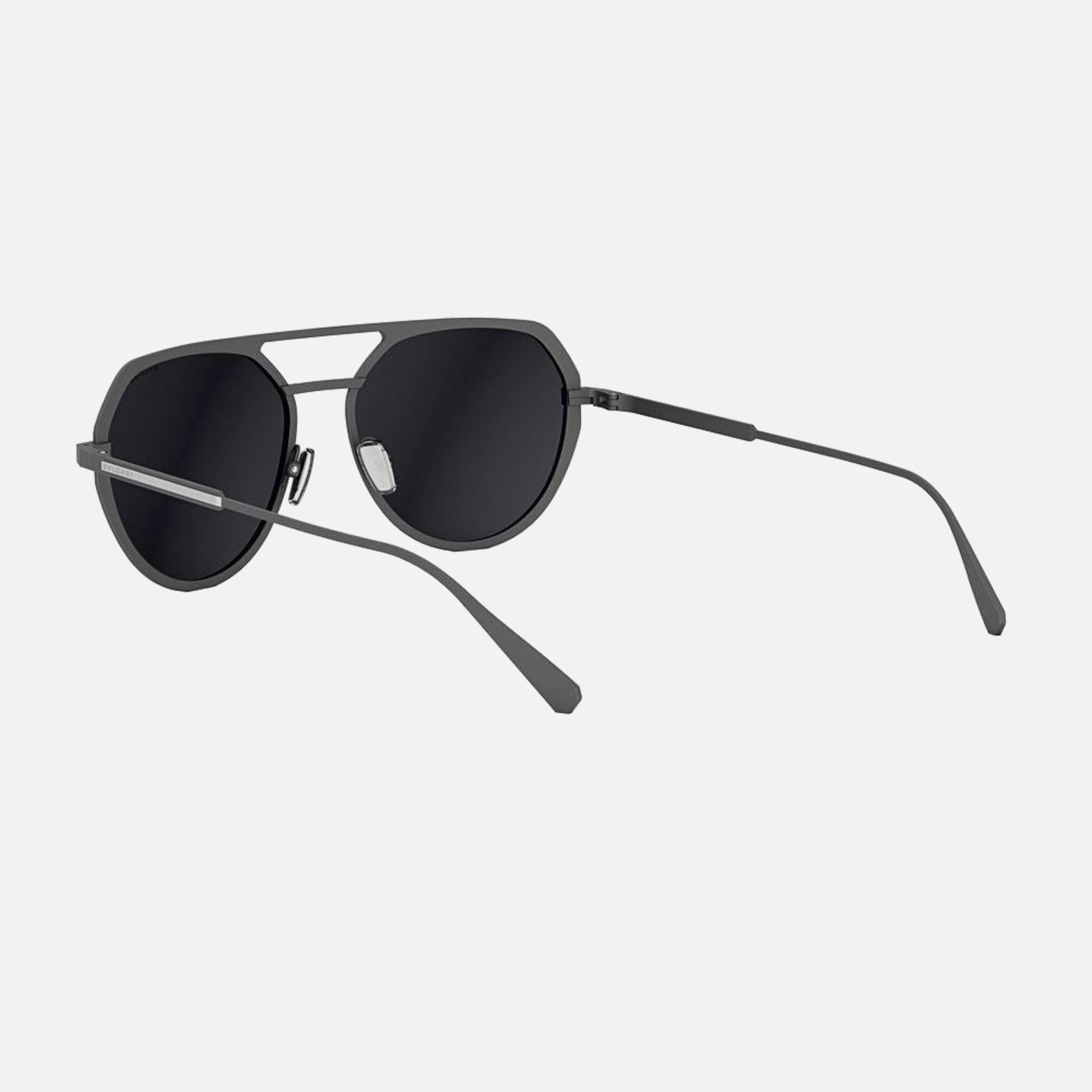 Bvlgari 56mm Octo 15c Silver Geometric Men Sunglasses - Lifestyle Shot