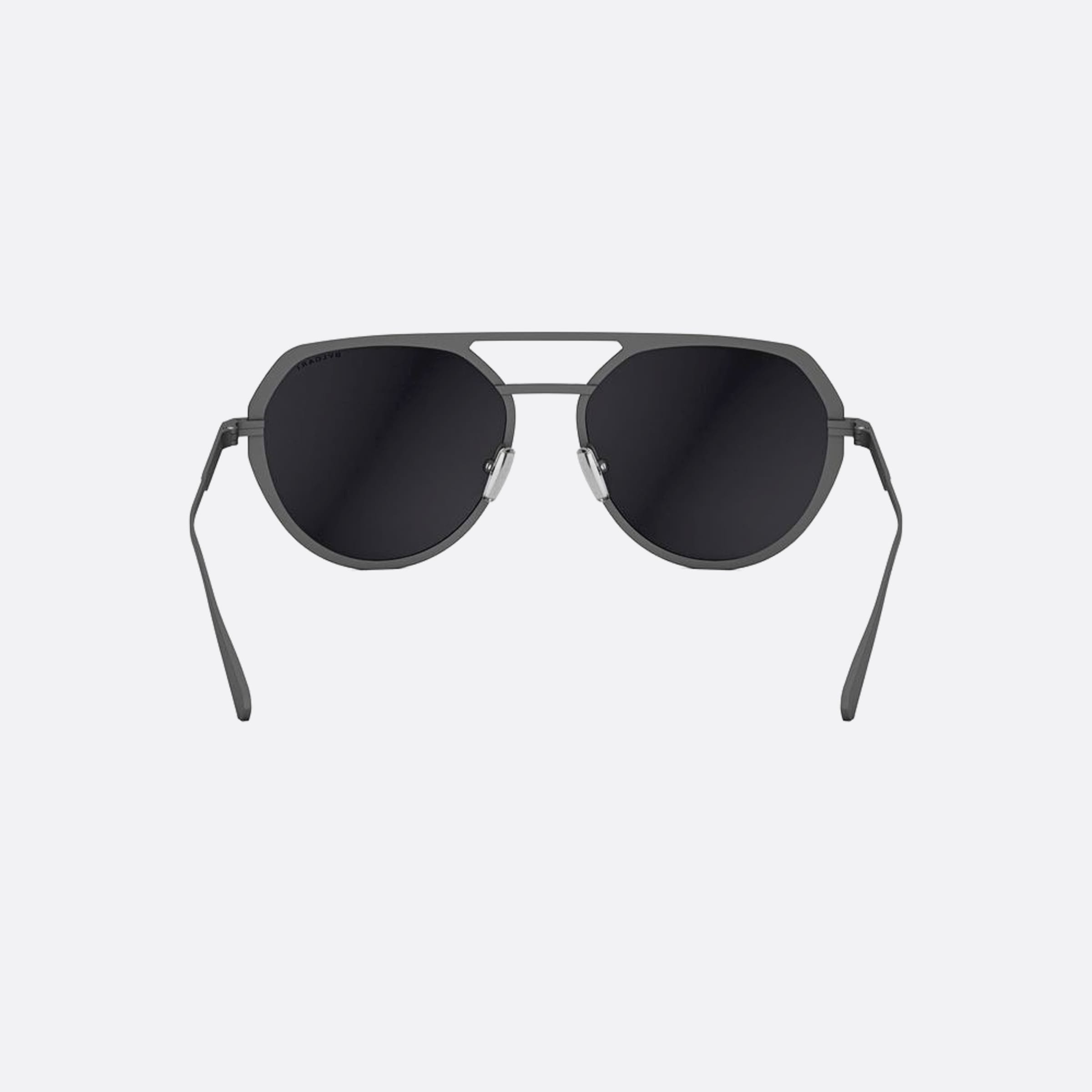Bvlgari 56mm Octo 15c Silver Geometric Men Sunglasses - Additional Angle