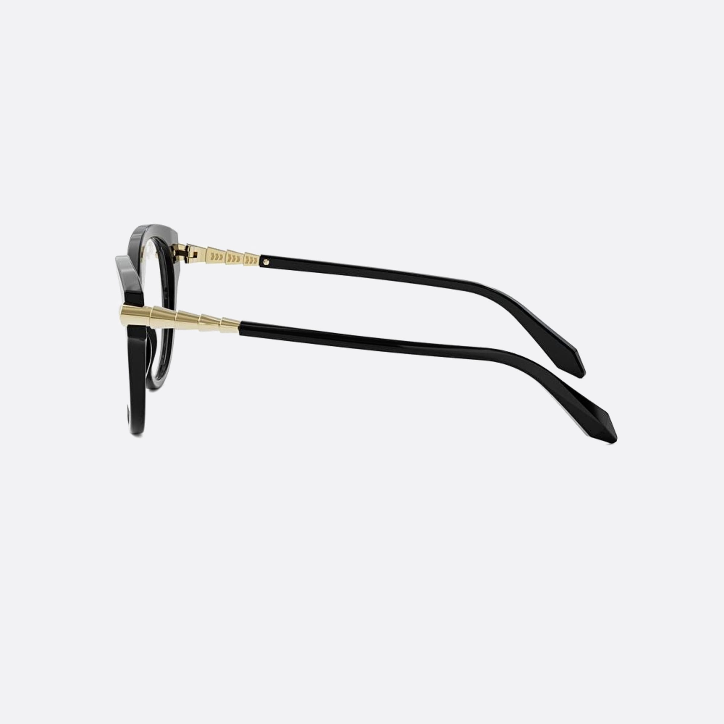 Bvlgari 52mm Serpenti Black Round Women Eyeglasses - Detail View