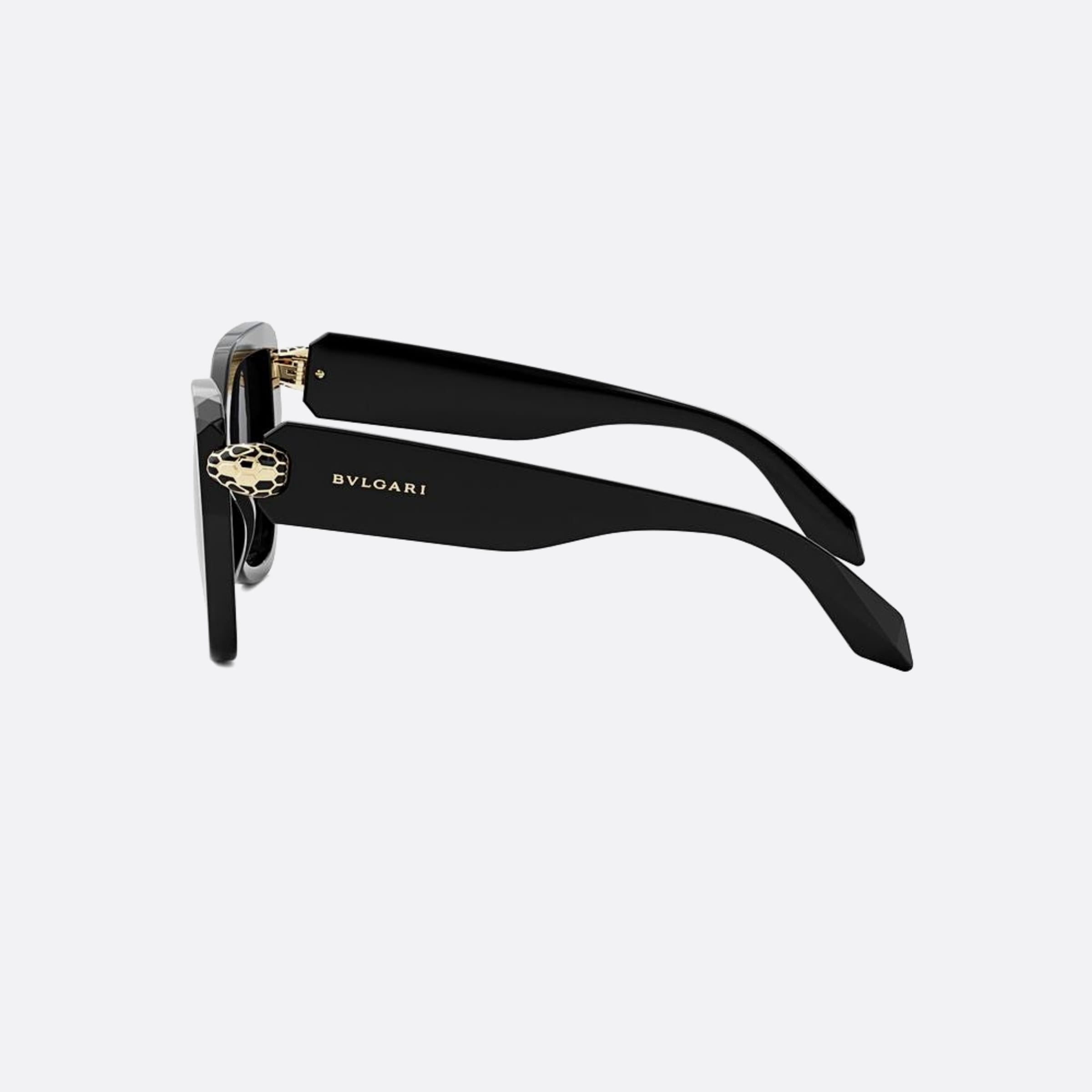 Bvlgari 53mm Serpenti 01b Black Butterfly Women Sunglasses - Detail View