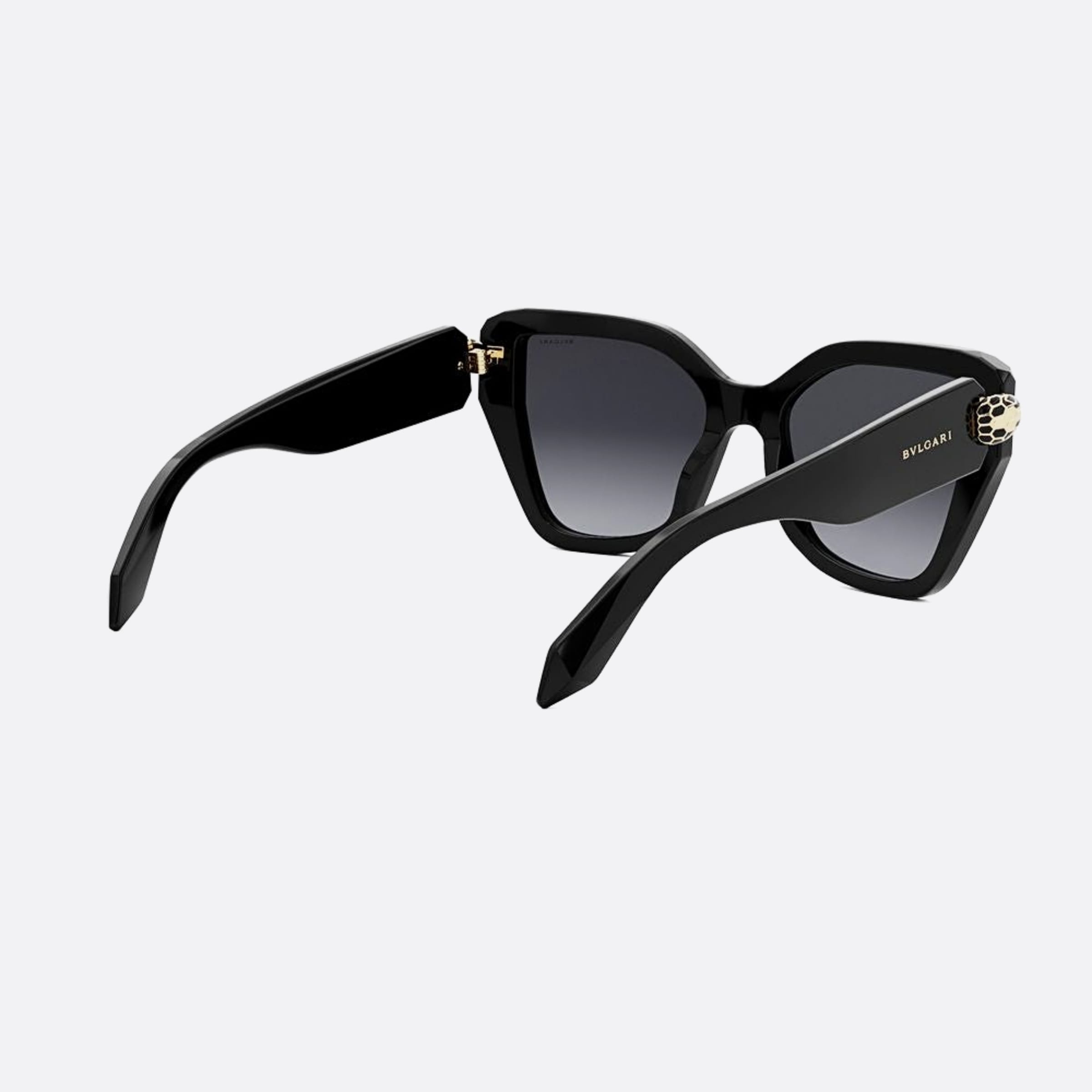 Bvlgari 53mm Serpenti 01b Black Butterfly Women Sunglasses - Additional Angle