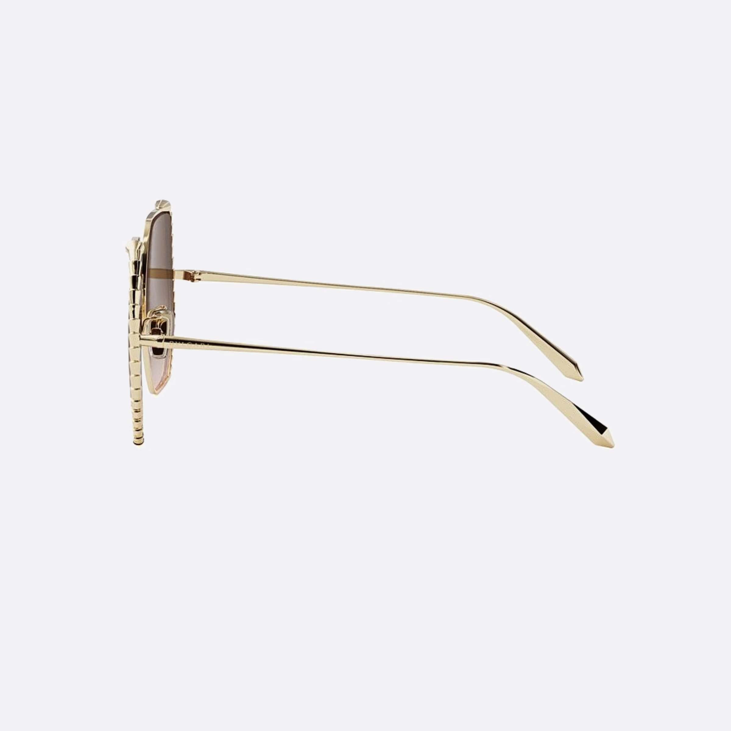 Bvlgari 60mm Serpenti 33f Gold Geometric Women Sunglasses - Detail View