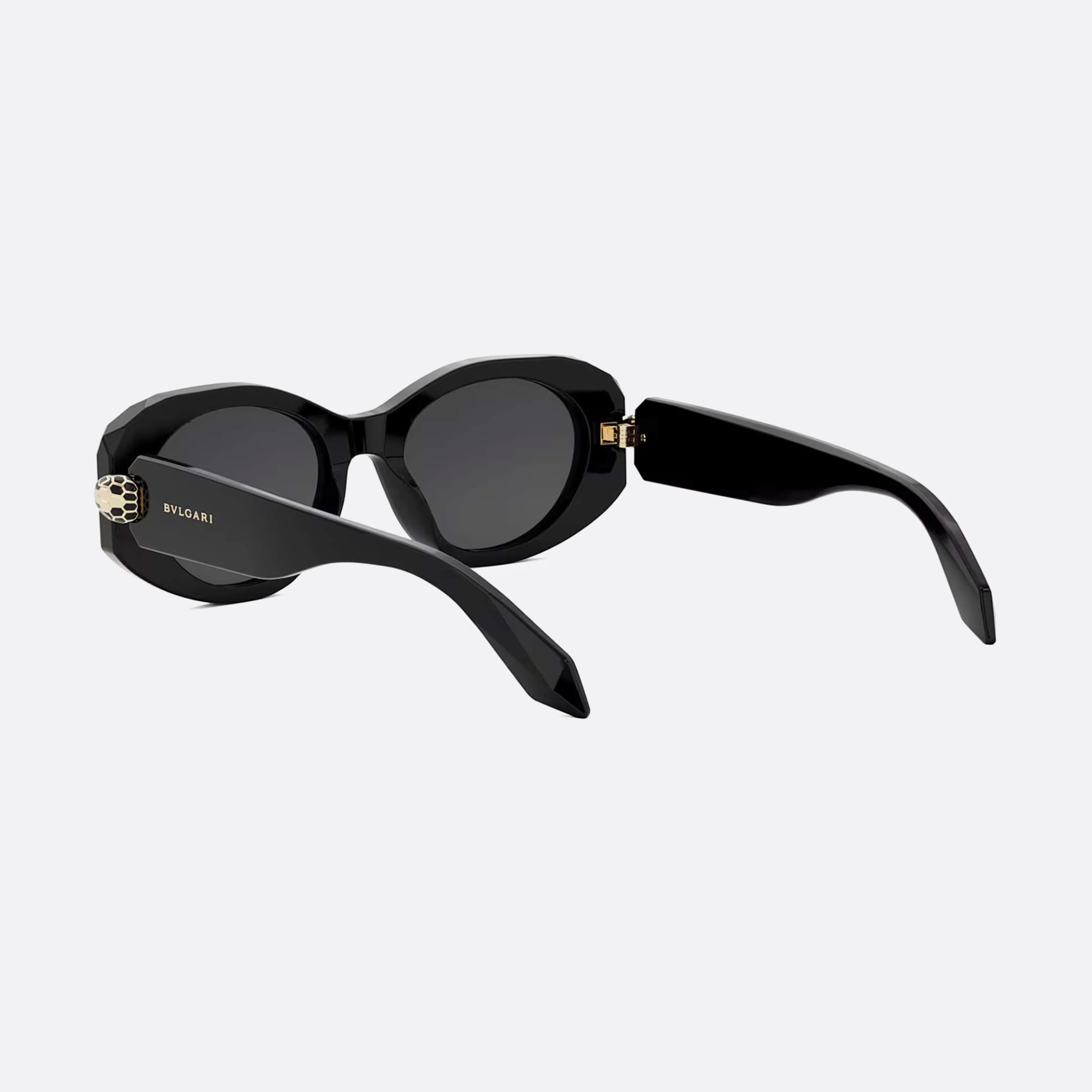 Bvlgari 52mm Serpenti Bv40007i 01a Black Oval Women Sunglasses - Lifestyle Shot