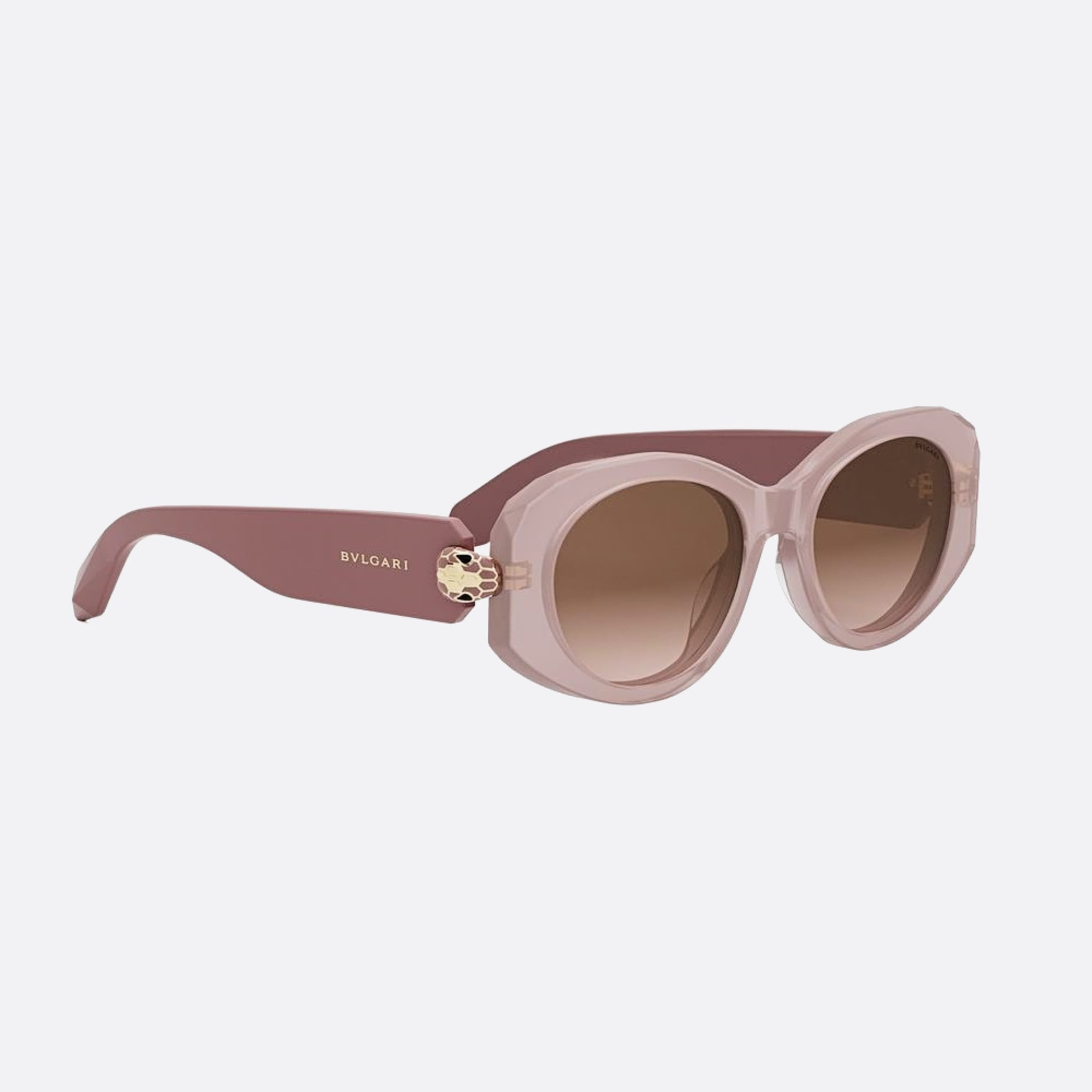 Bvlgari 52mm Serpenti Forever 72f Pink Oval Women Sunglasses - Additional Angle