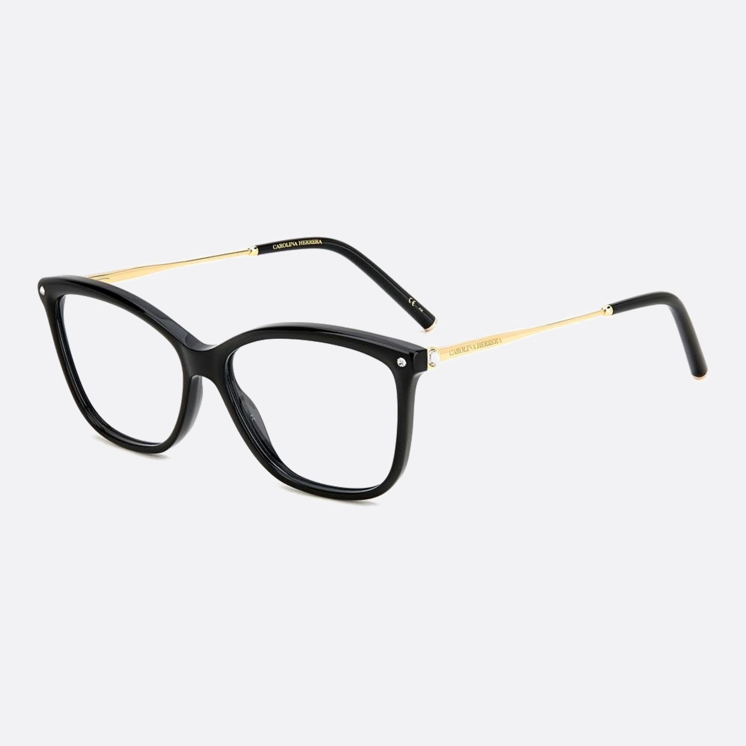 Carolina 56mm Herrera Her Black Squared Women Eyeglasses - Side View