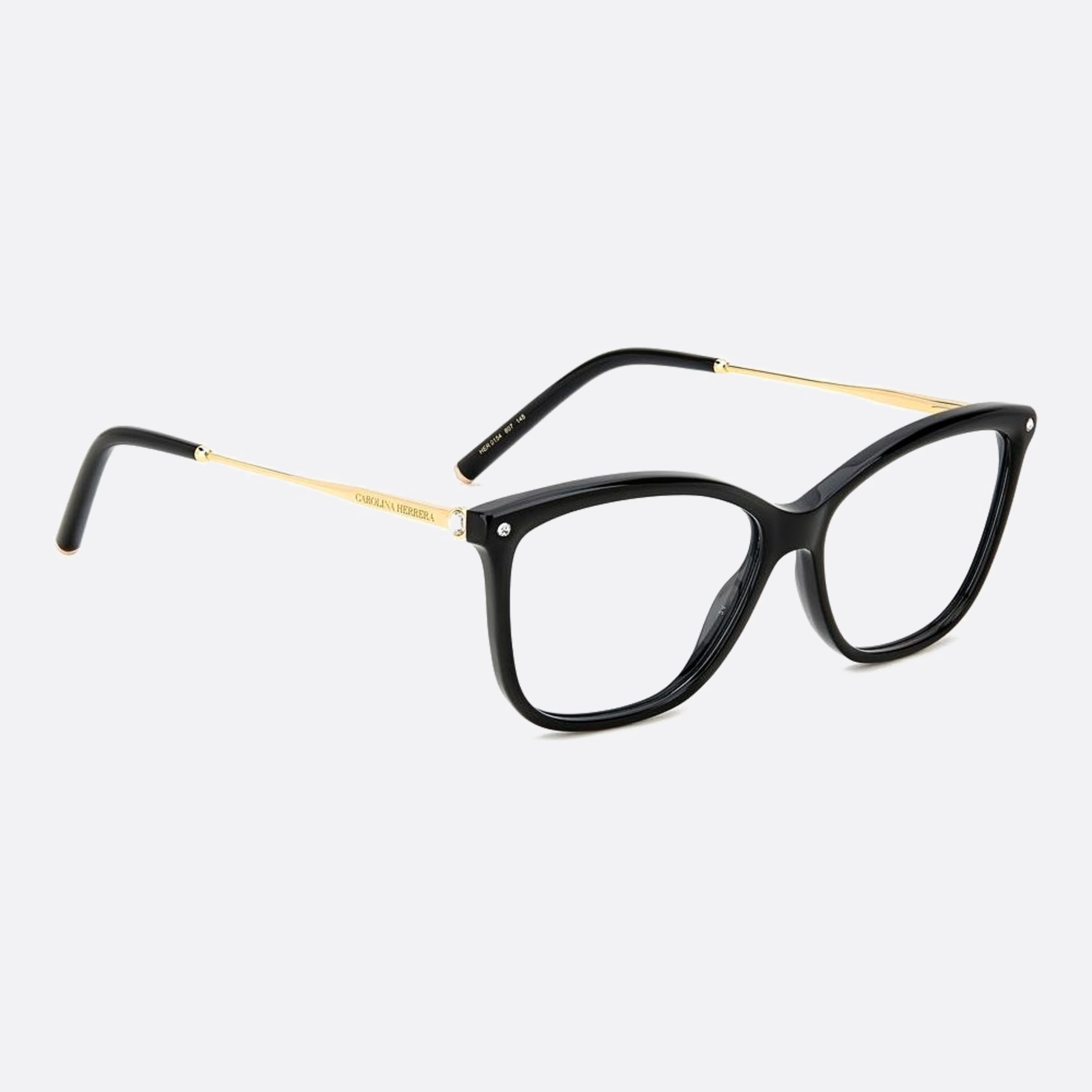 Carolina 56mm Herrera Her Black Squared Women Eyeglasses - Detail View