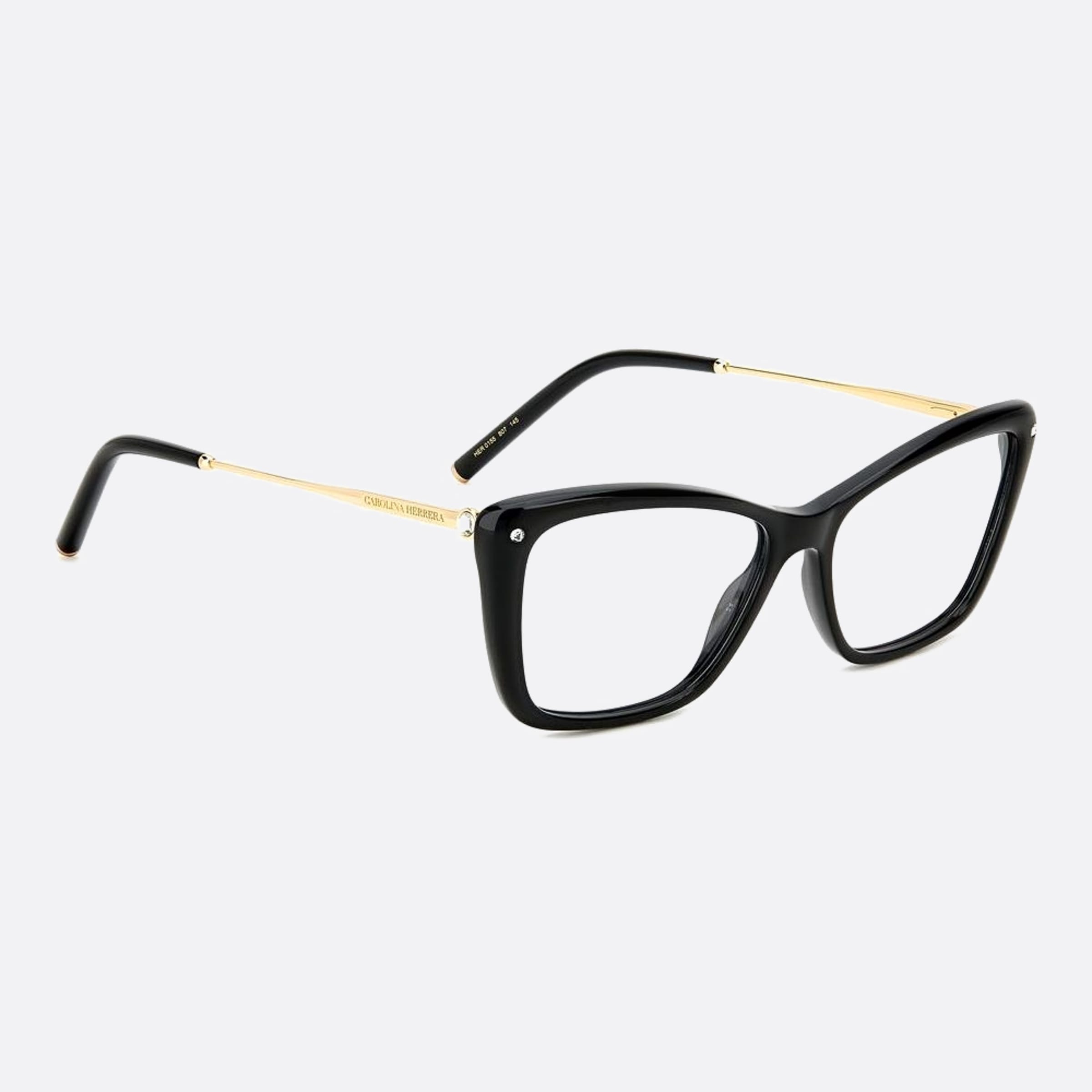 Carolina 55mm Herrera Her Black Cat Eye Women Eyeglasses - Detail View