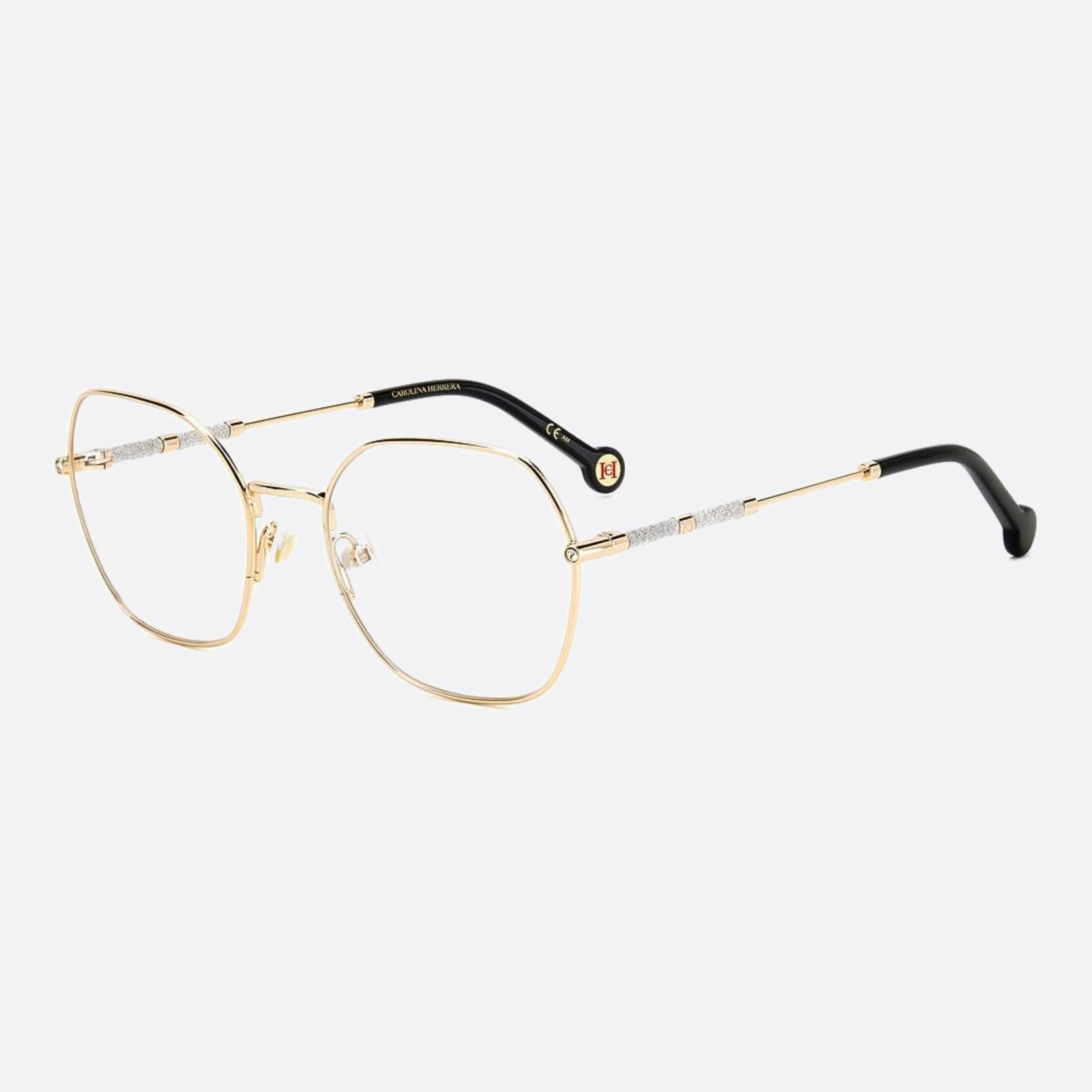 Carolina 54mm Herrera Her Rose Gold Geometric Women Eyeglasses - Side View