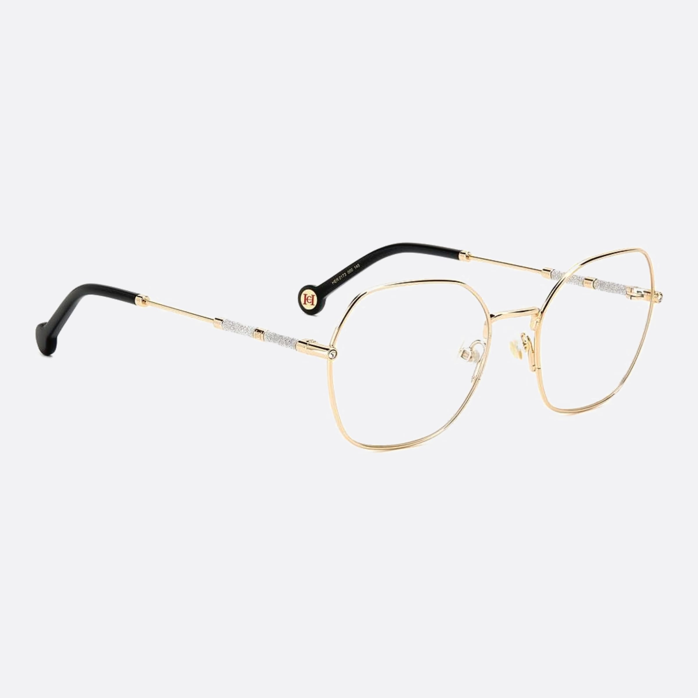 Carolina 54mm Herrera Her Rose Gold Geometric Women Eyeglasses - Detail View