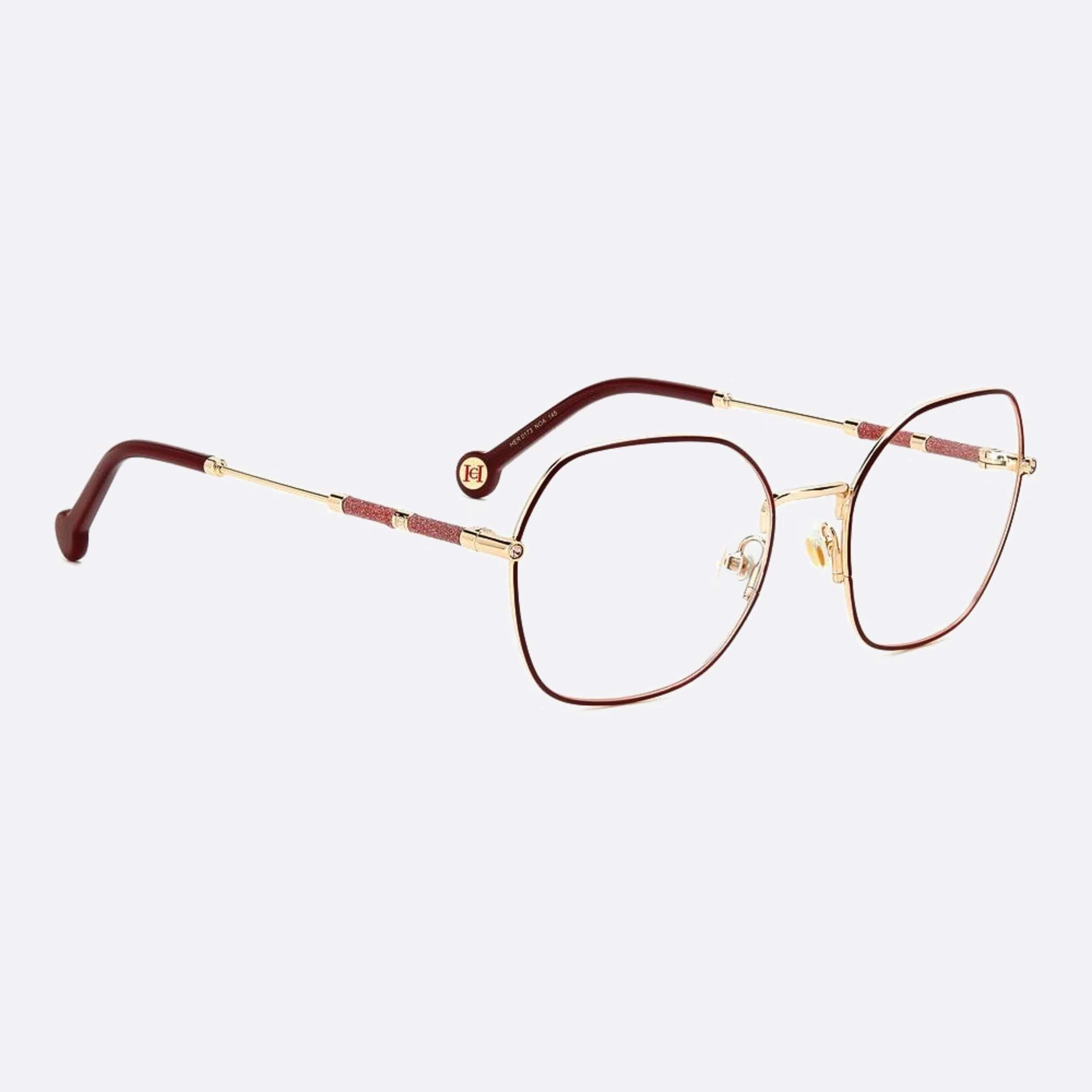 Carolina 54mm Herrera Her Noa Red Geometric Women Eyeglasses - Detail View