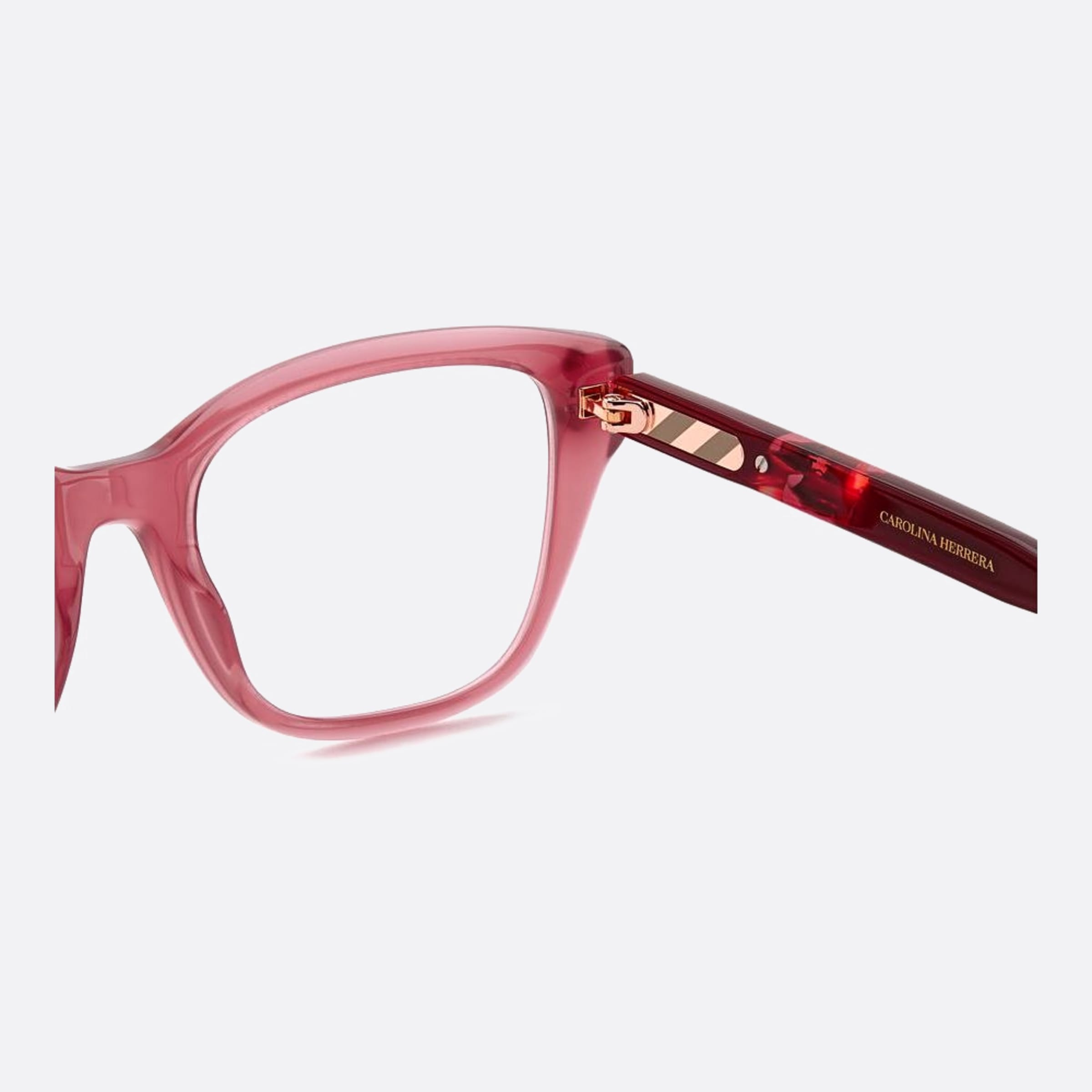 Carolina 52mm Herrera Her 82u Red Squared Women Eyeglasses - Detail View