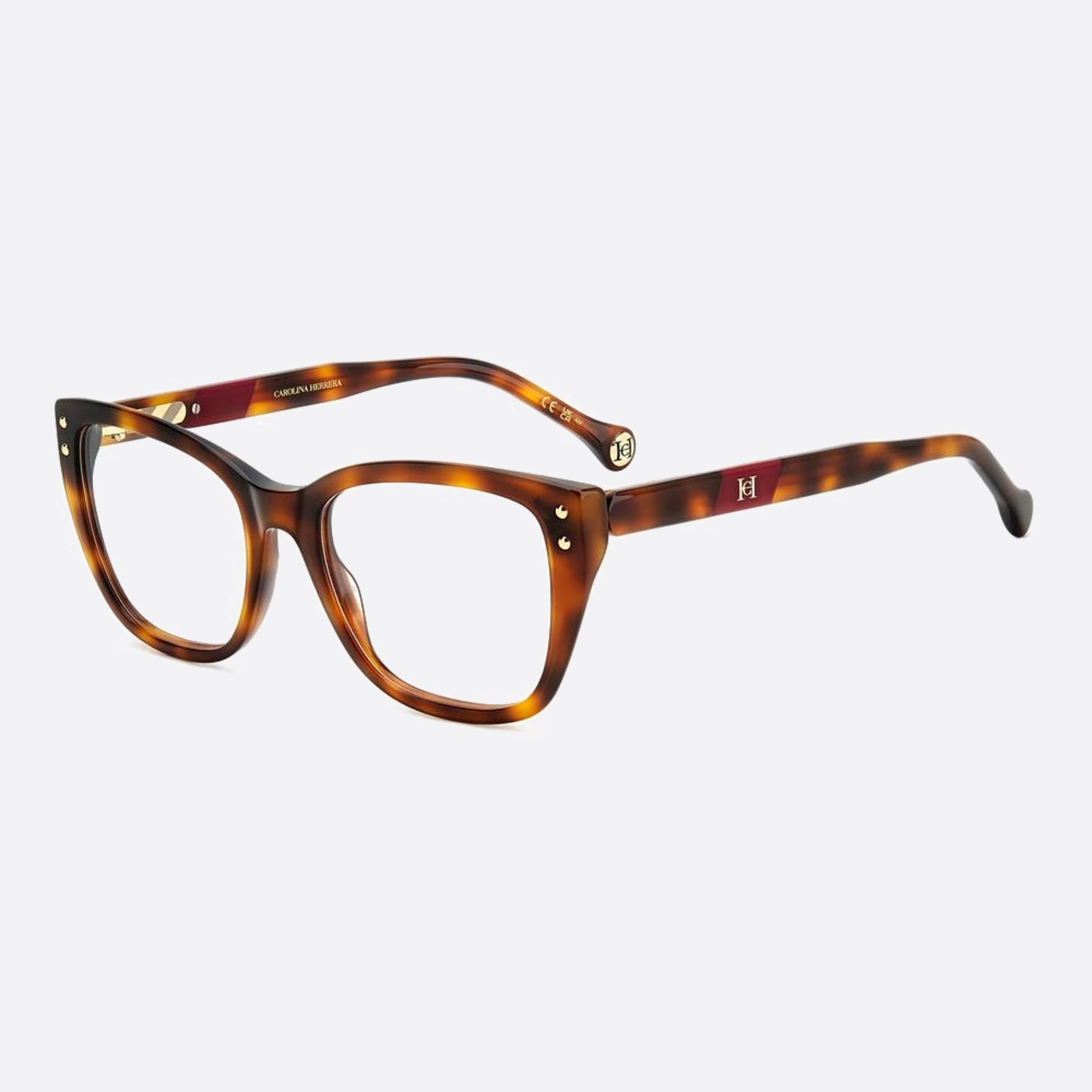 Carolina 52mm Herrera Her O63 Red Squared Women Eyeglasses - Side View