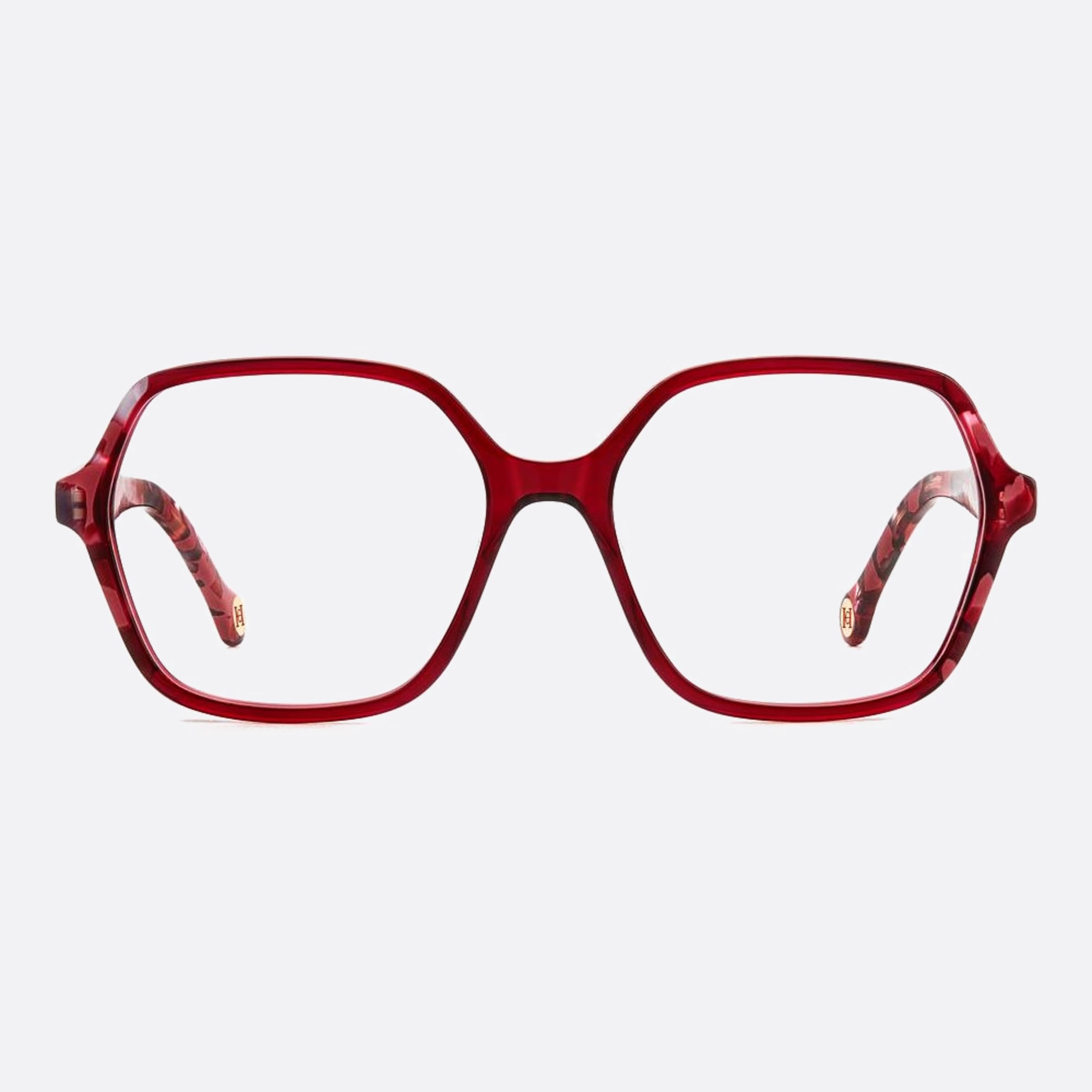 Carolina 54mm Herrera Her 82u Red Geometric Women Eyeglasses - Main View