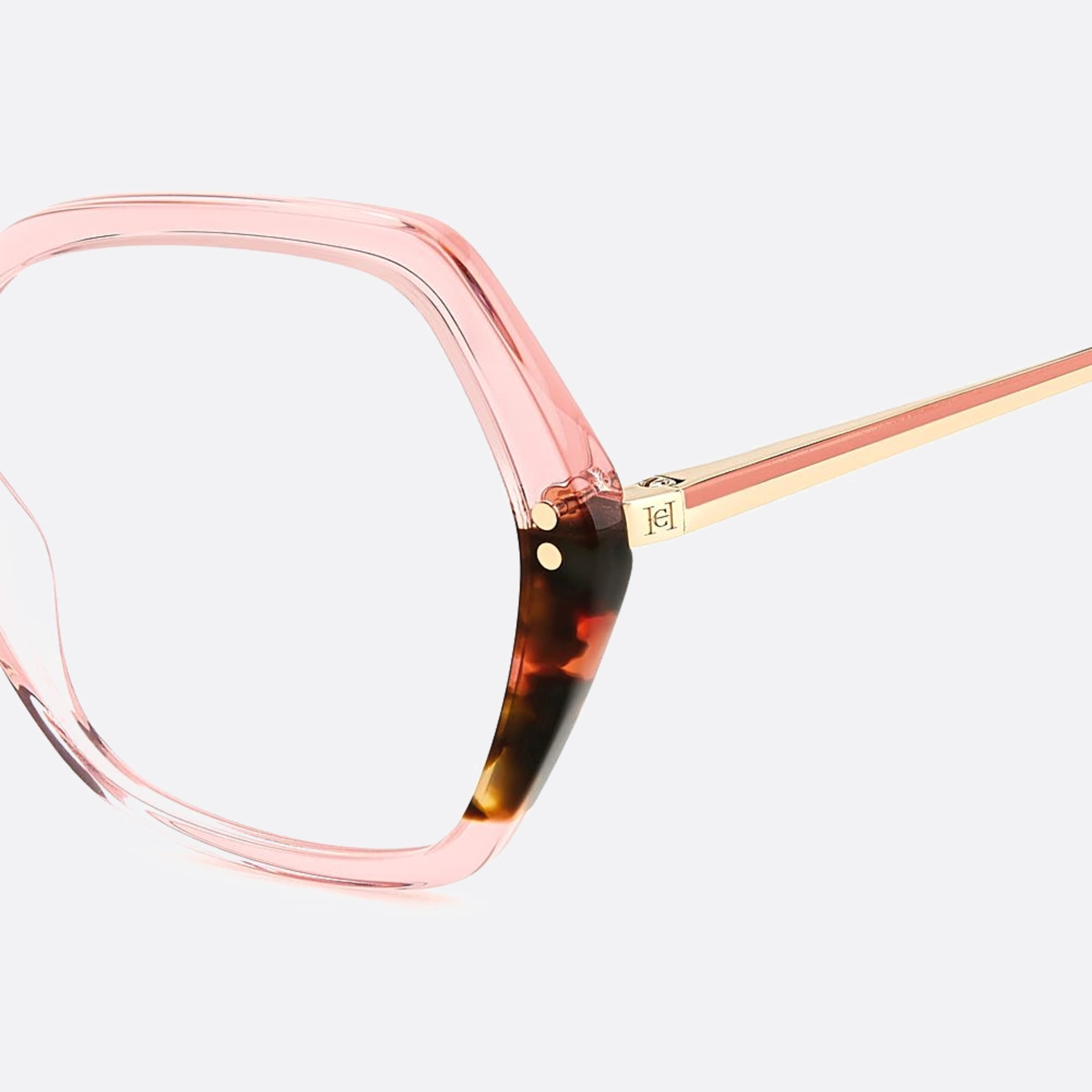 Carolina 53mm Herrera Her Ht8 Pink Geometric Women Eyeglasses - Lifestyle Shot
