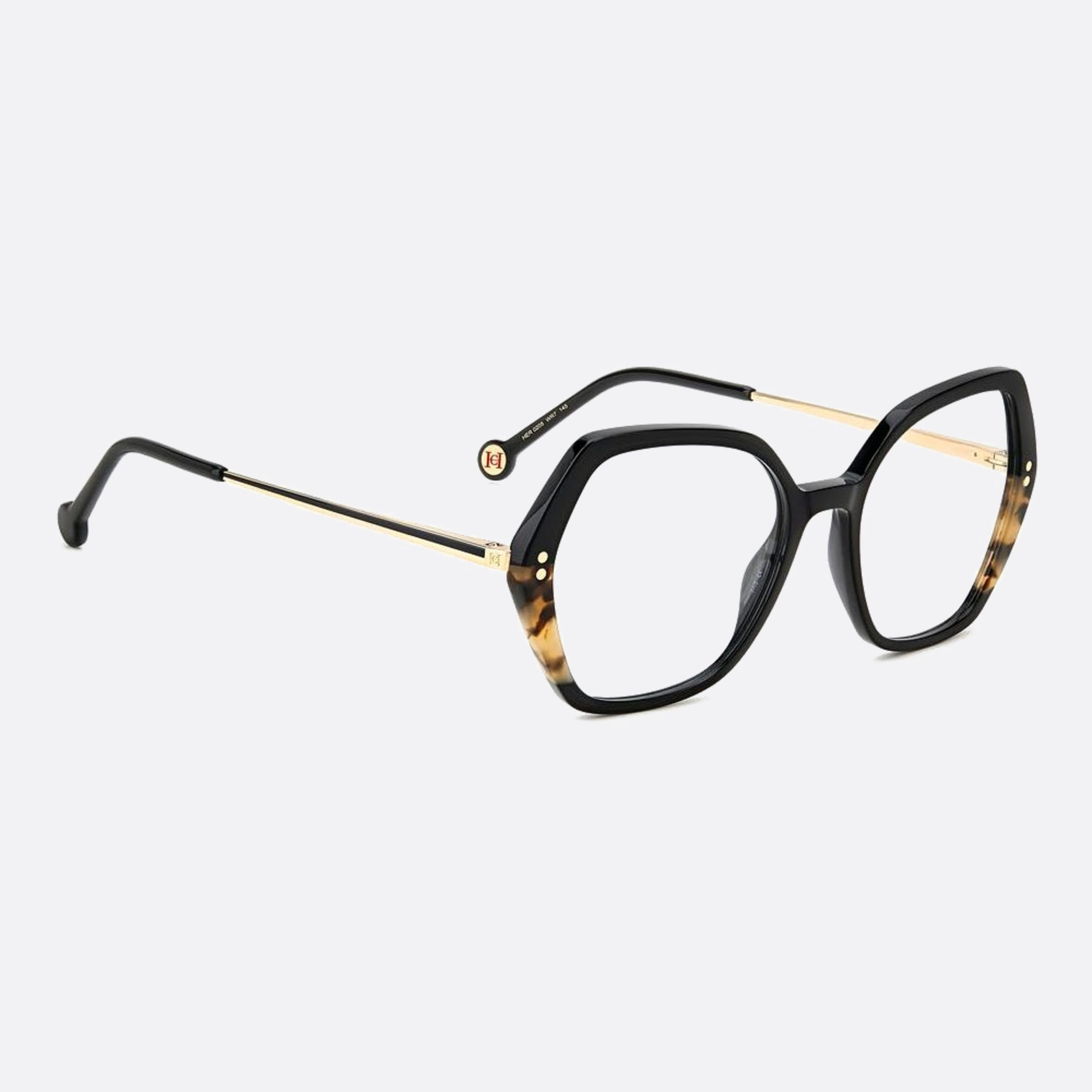 Carolina 53mm Herrera Her Wr7 Black Geometric Women Eyeglasses - Lifestyle Shot