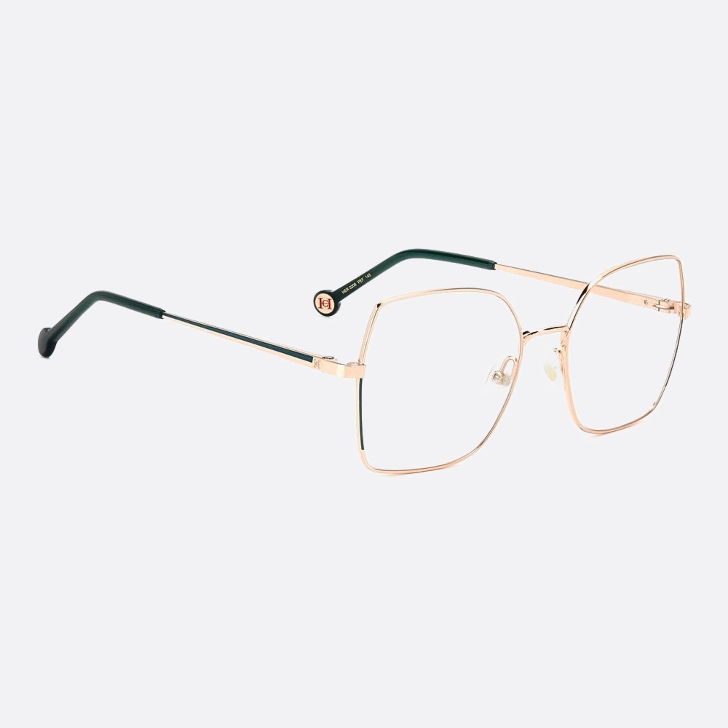 Carolina 55mm Herrera Her Pef Green Squared Women Eyeglasses - Detail View