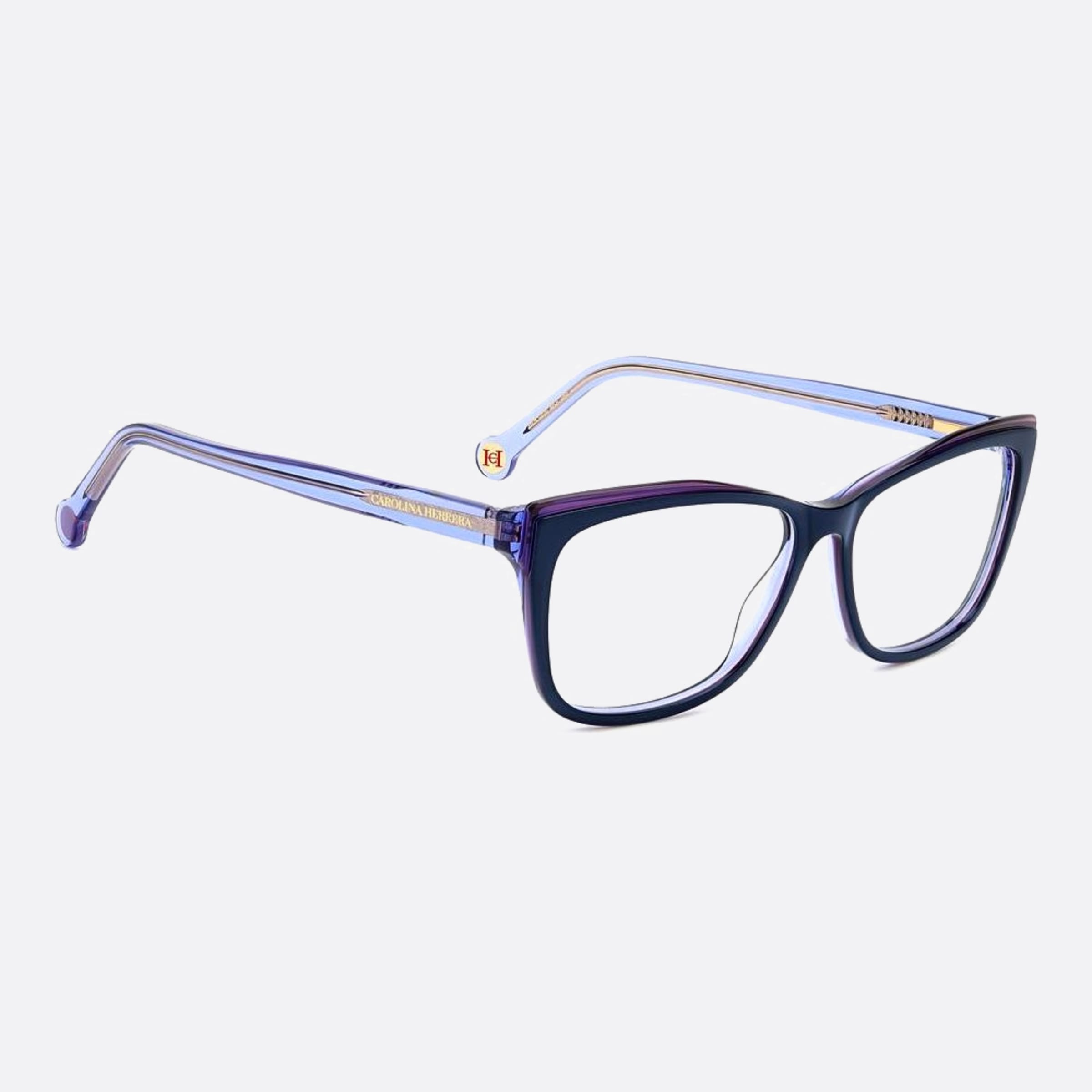 Carolina 55mm Herrera Her Woi Violet Geometric Women Eyeglasses - Detail View