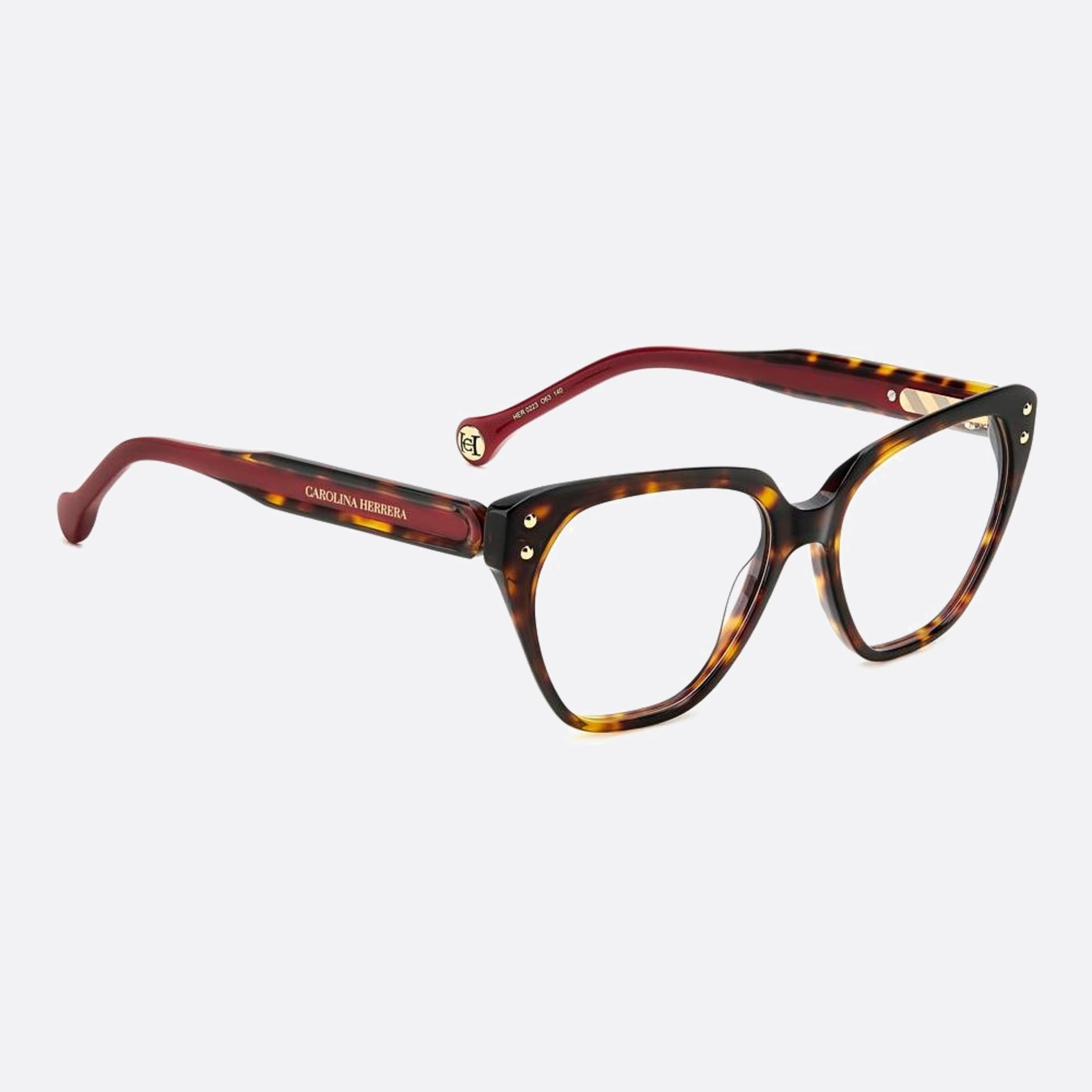 Carolina 52mm Herrera Her O63 Red Squared Women Eyeglasses - Detail View