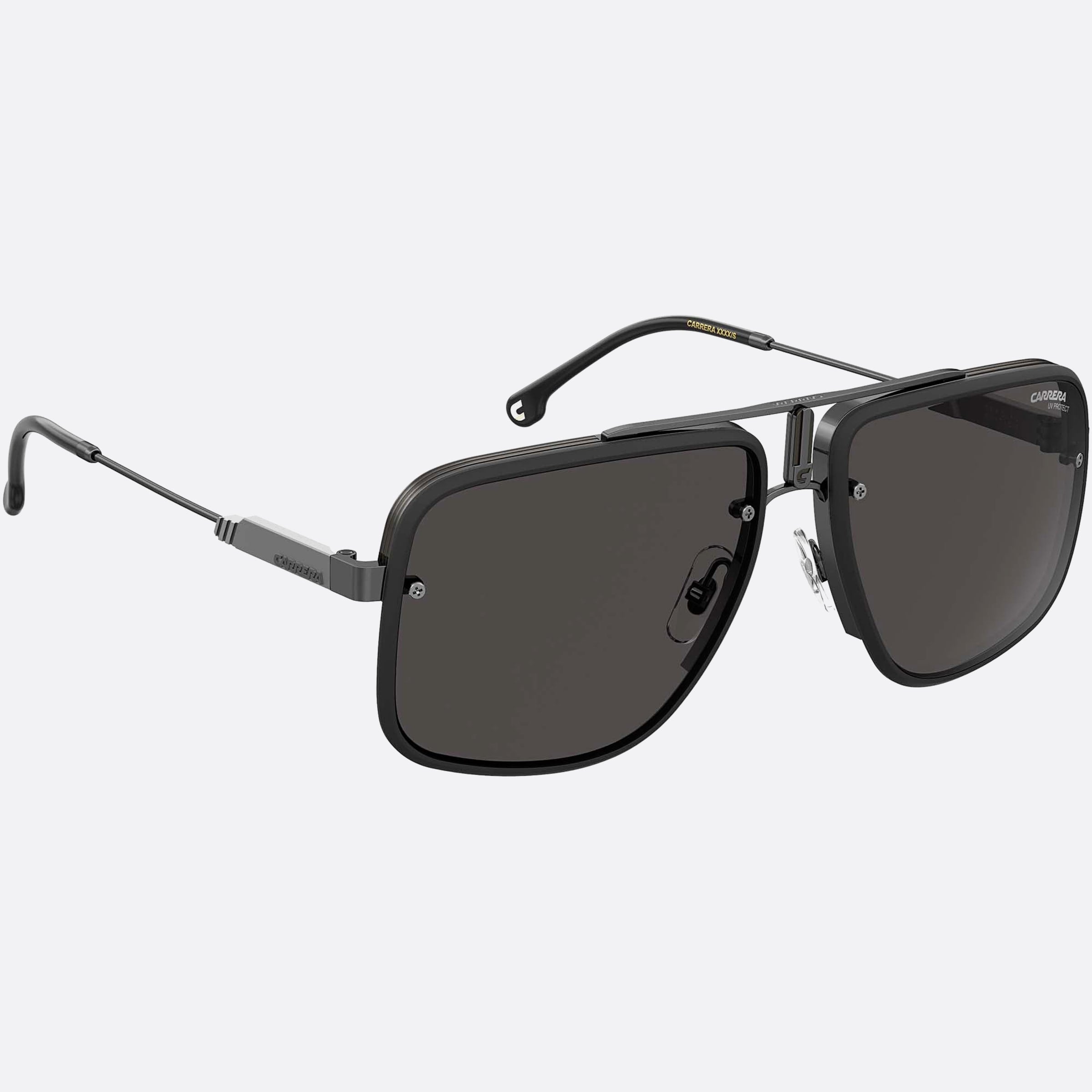 Carrera 59mm Glory Black Pilot Men Sunglasses - Detail View